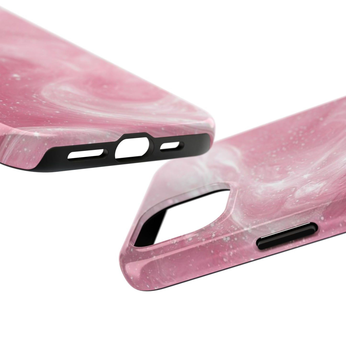 Stylish Tough Phone Cases - Pink Marble Design, Phone Cover for Women, Durable Protection, Trendy Gift, Birthday Present, Everyday Use
