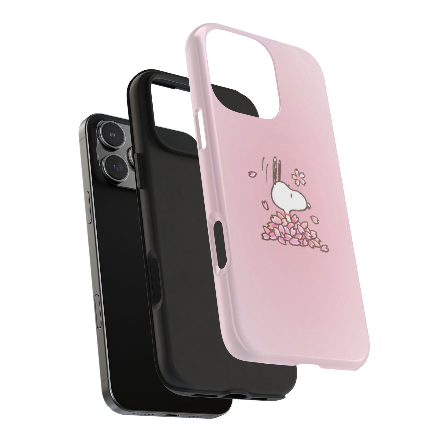 Cute Bunny Floral Tough Phone Cases, Spring Accessories, Gift for Her, Durable Cell Case, Pet Lovers, Unique Spring Decor