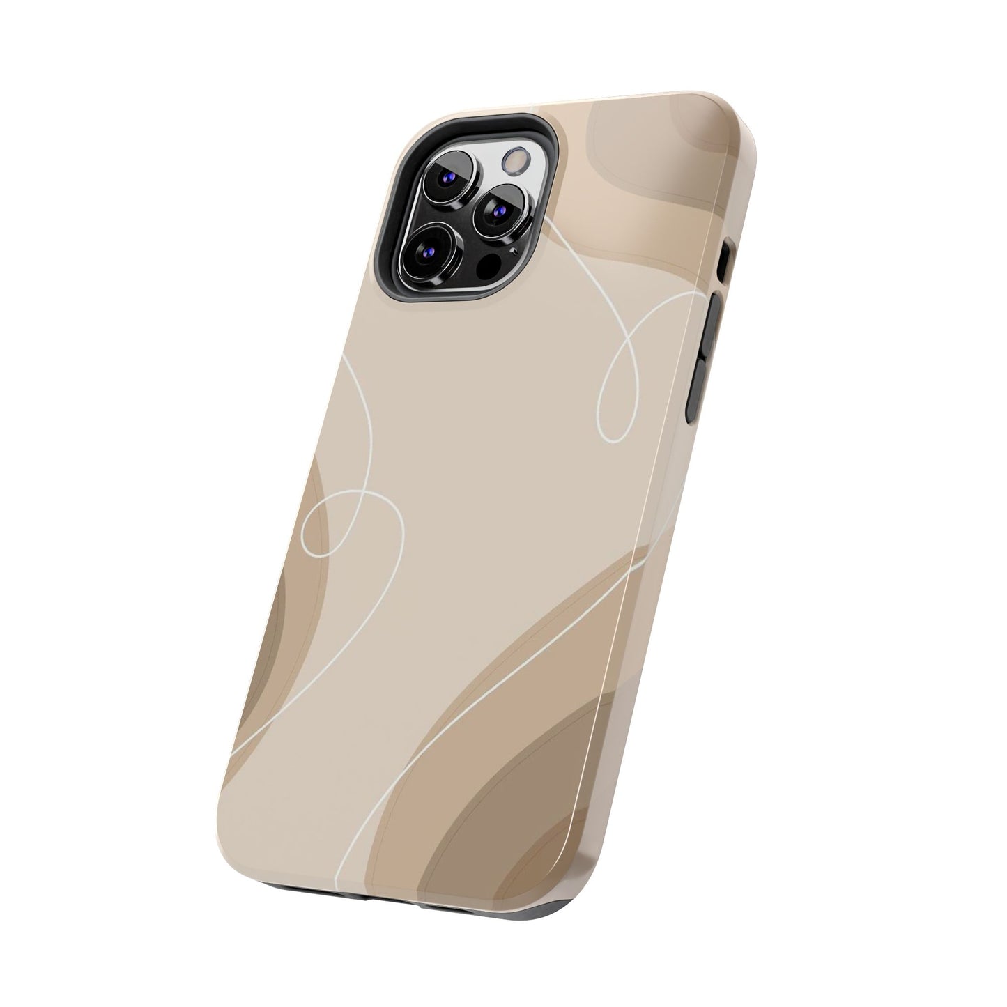 Abstract Wave Tough Phone Cases, Modern Phone Covers, Stylish Protective Cases, Gift for Her, Minimalist Design