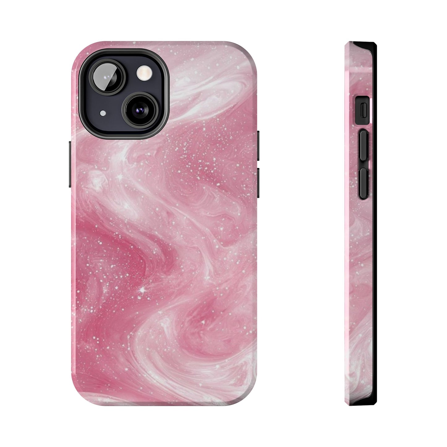 Stylish Tough Phone Cases - Pink Marble Design, Phone Cover for Women, Durable Protection, Trendy Gift, Birthday Present, Everyday Use