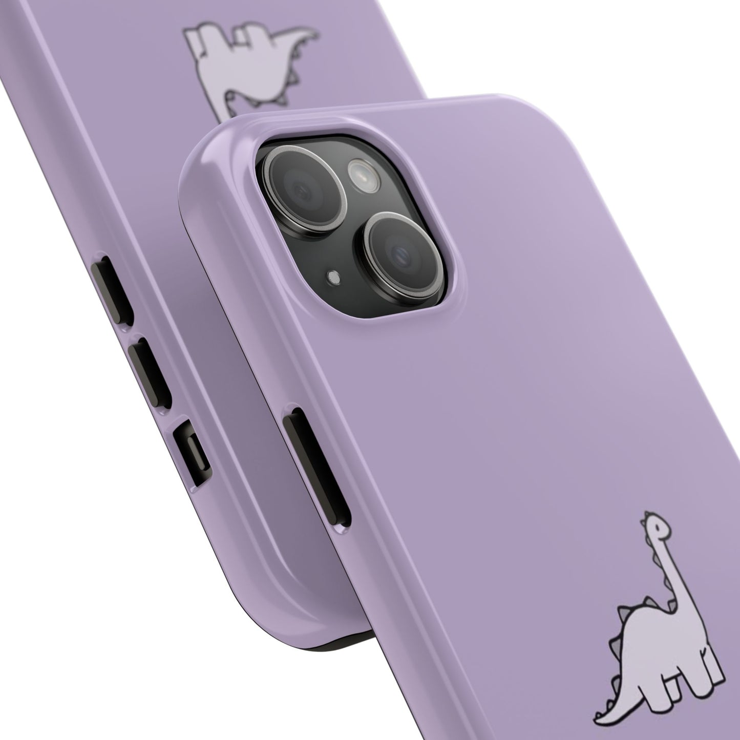 Cute Dinosaur Tough Phone Cases, Kid-Friendly Phone Covers, Dinosaur Gifts for Kids, Purple Phone Accessories, Durable Cases