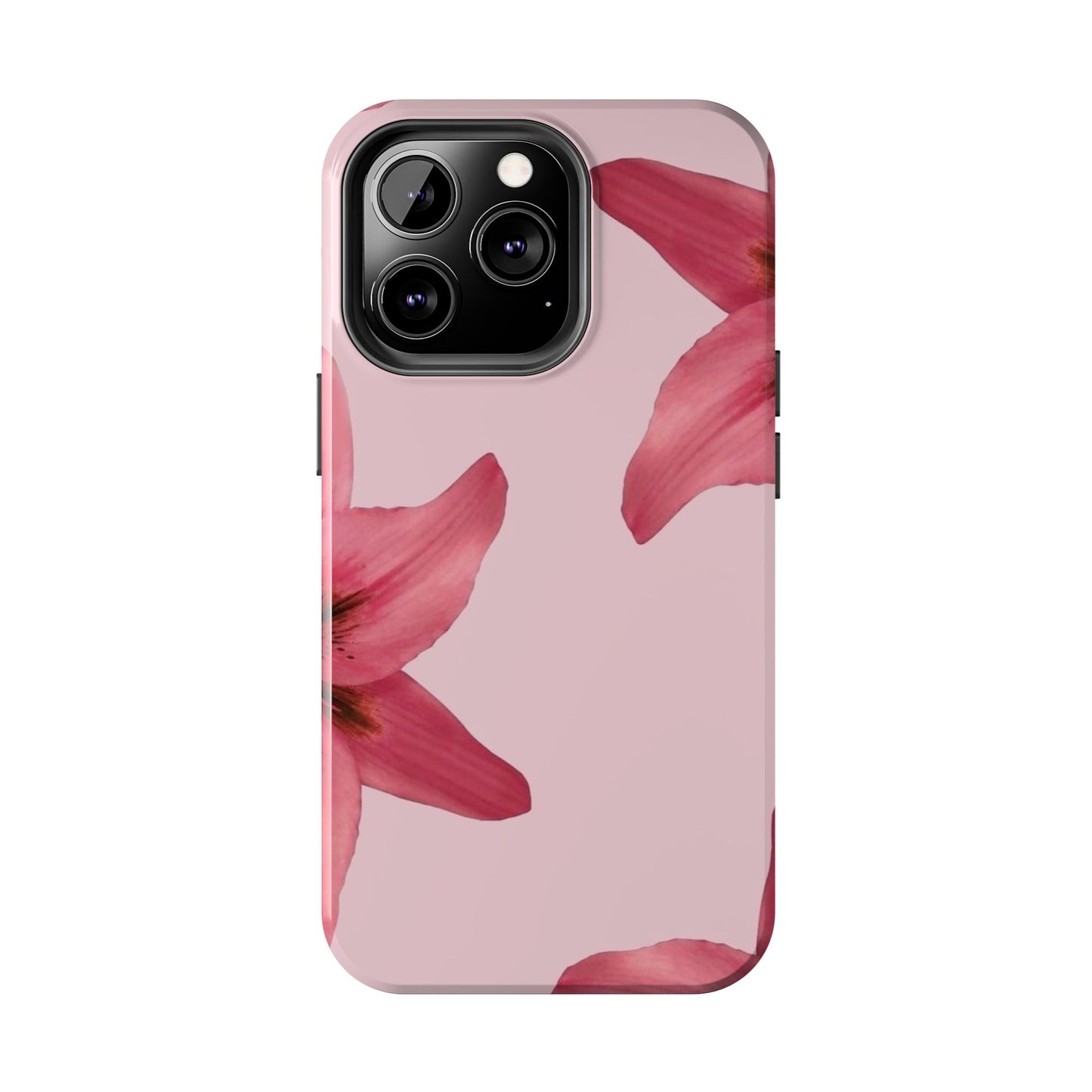 Stylish Floral Phone Case - Tough & Durable, Pink Lily Design, Perfect for Flower Lovers, Gift for Her, Seasonal Accessory, Phone Protection