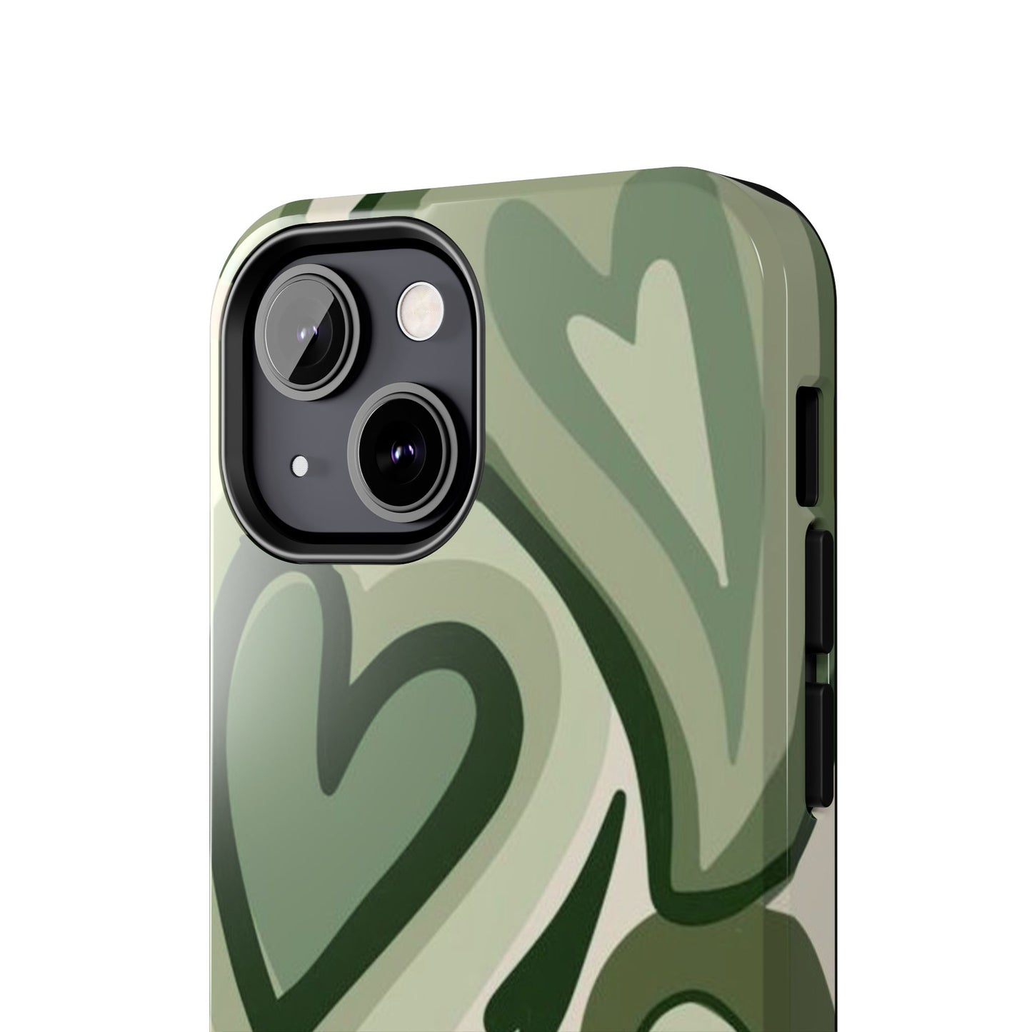 Heartfelt Patterned Tough Phone Cases, Cute Phone Cases, Gift for Her, Valentine's Day, Trendy Accessories, Nature-Inspired Design