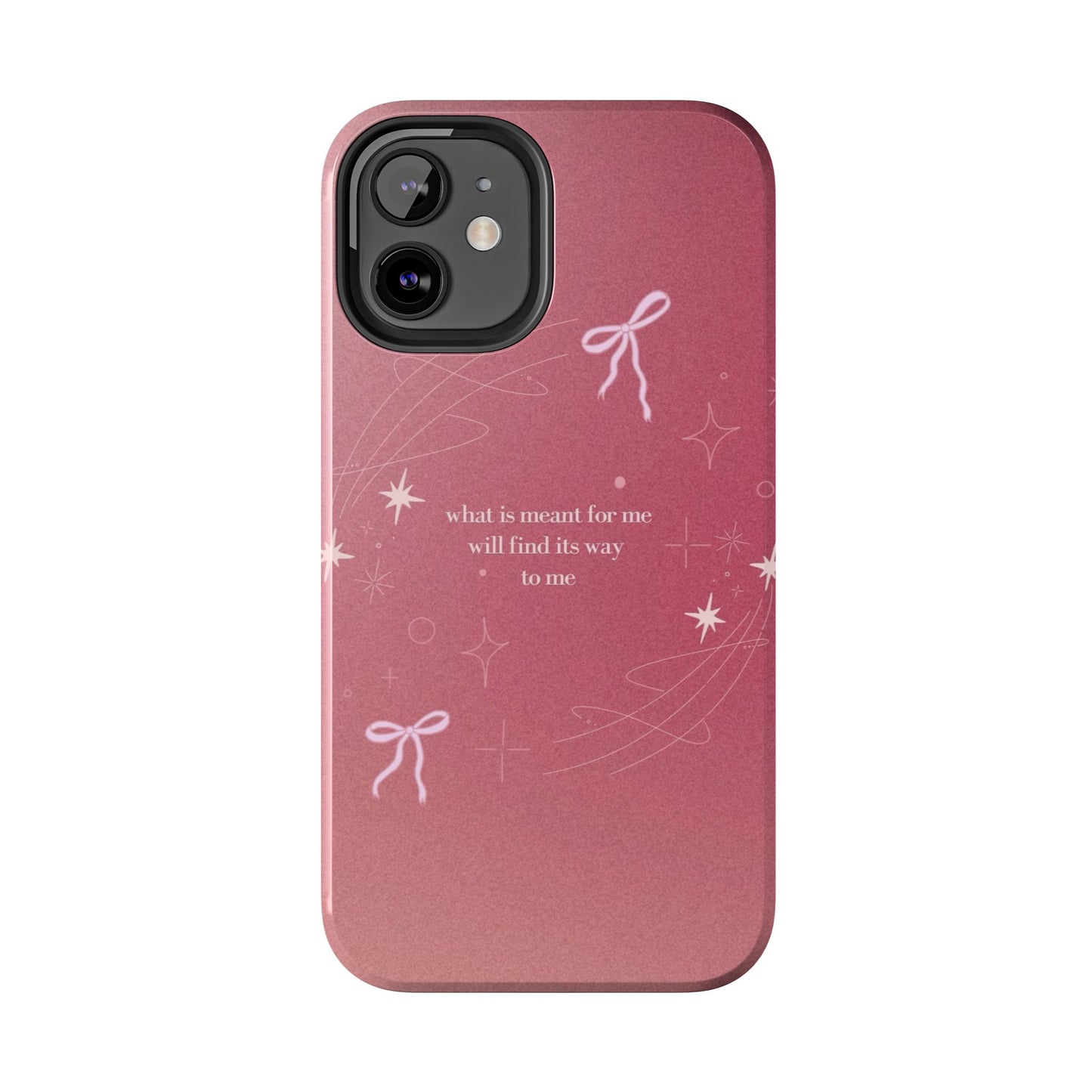Inspirational Tough Phone Cases - Pink with Stars, Sturdy Protection, Gifts for Her, Motivational Quotes, Everyday Use
