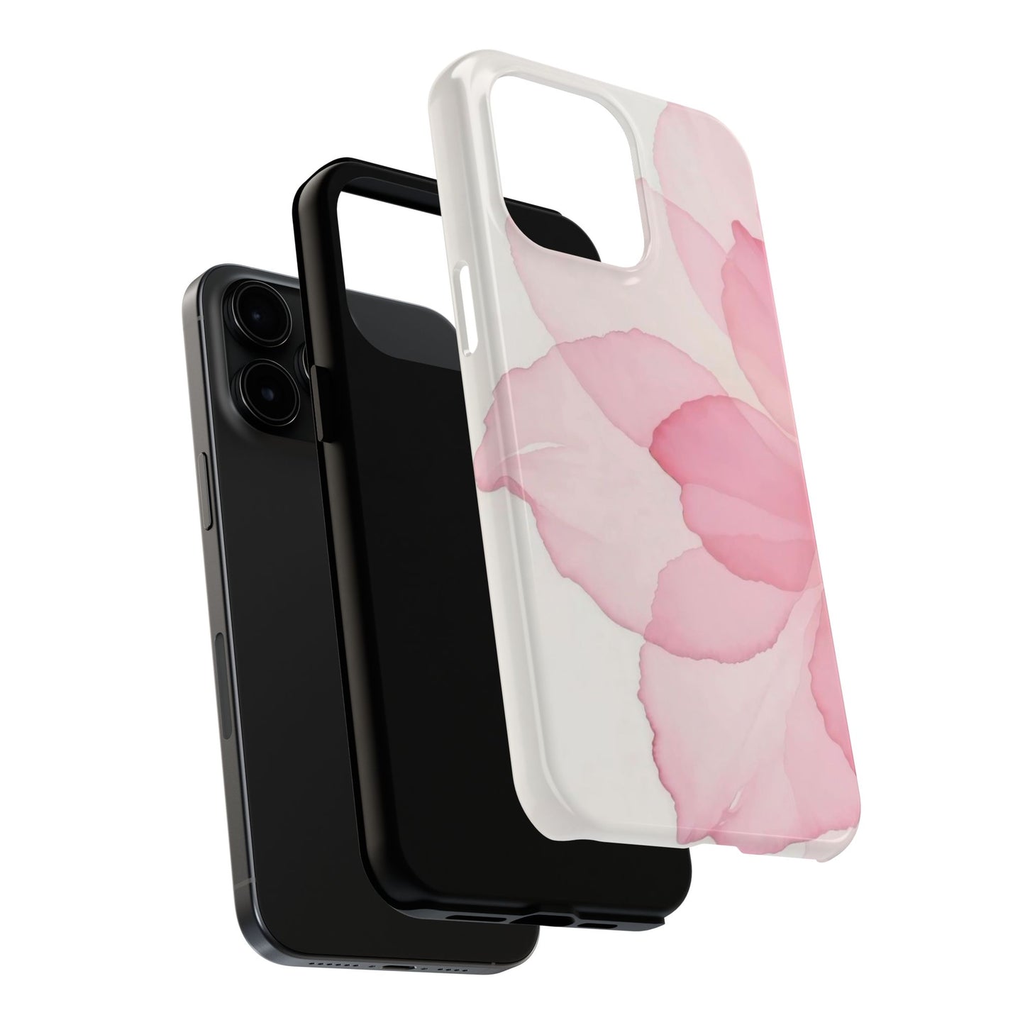 Floral Tough Phone Cases, Durable Phone Cover, Pink Flower Design, Gift for Her, Elegant Phone Accessory, Protect Your Phone