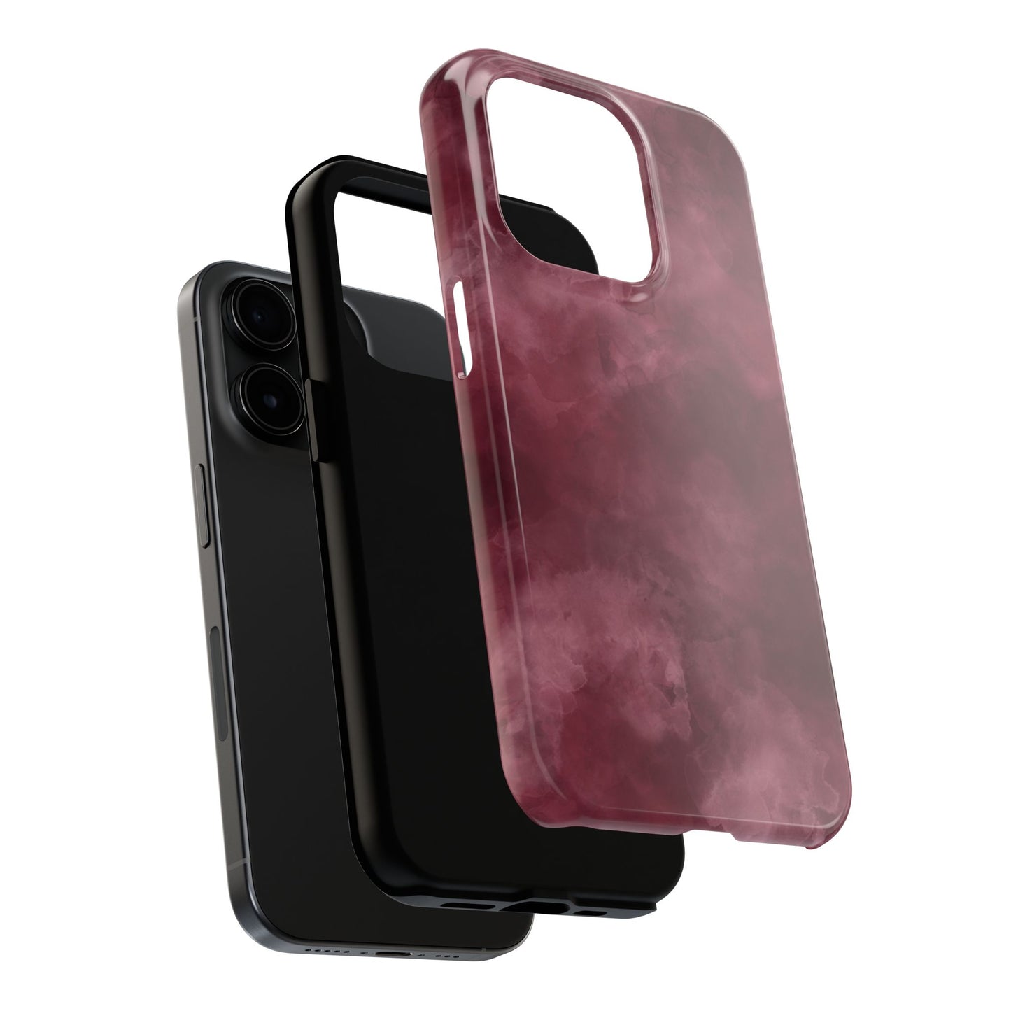 Elegant Burgundy Tough Phone Cases, Stylish Phone Cover, Durable Phone Protector, Unique Gift, Trendy Tech Accessories
