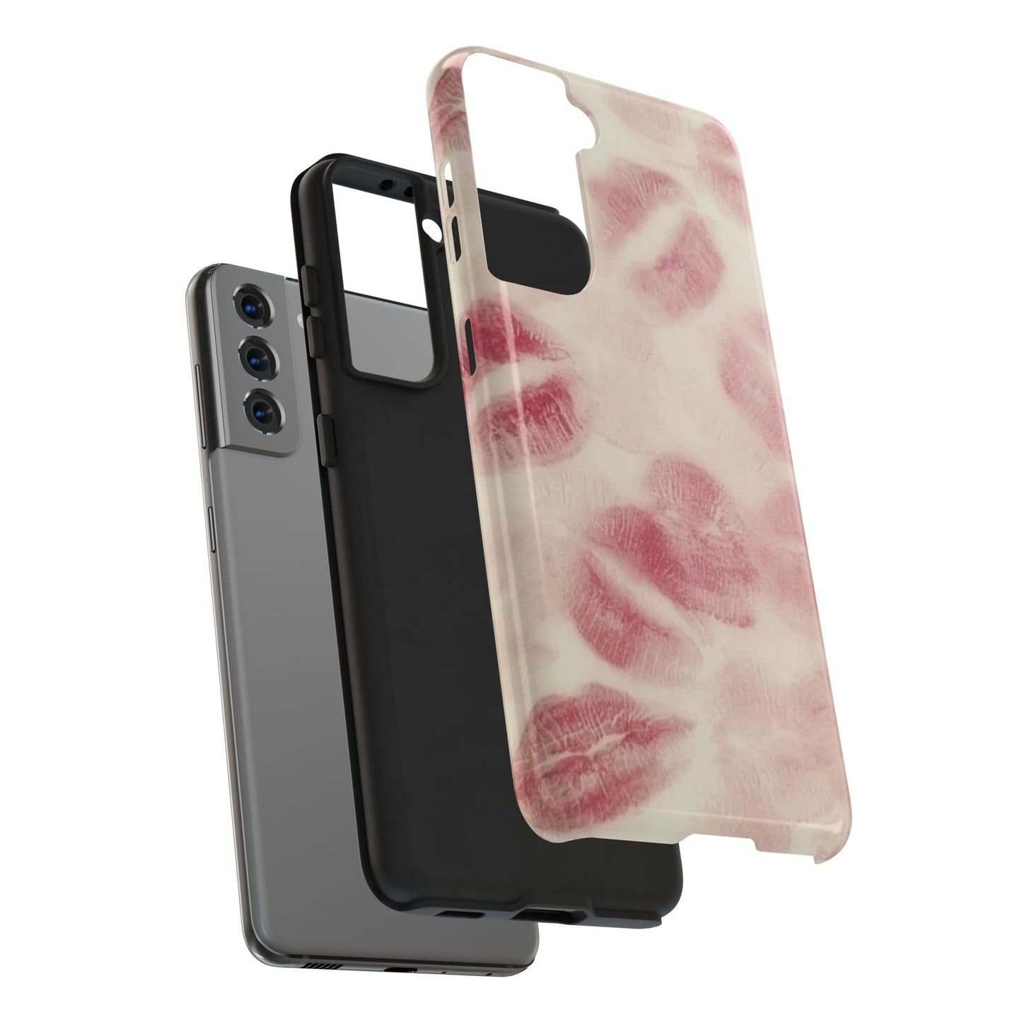 Stylish Kiss Print Phone Cases | Chic Mobile Covers for Trendy Users, Gift for Her, Protective Case, Birthday Present, Valentine's Day