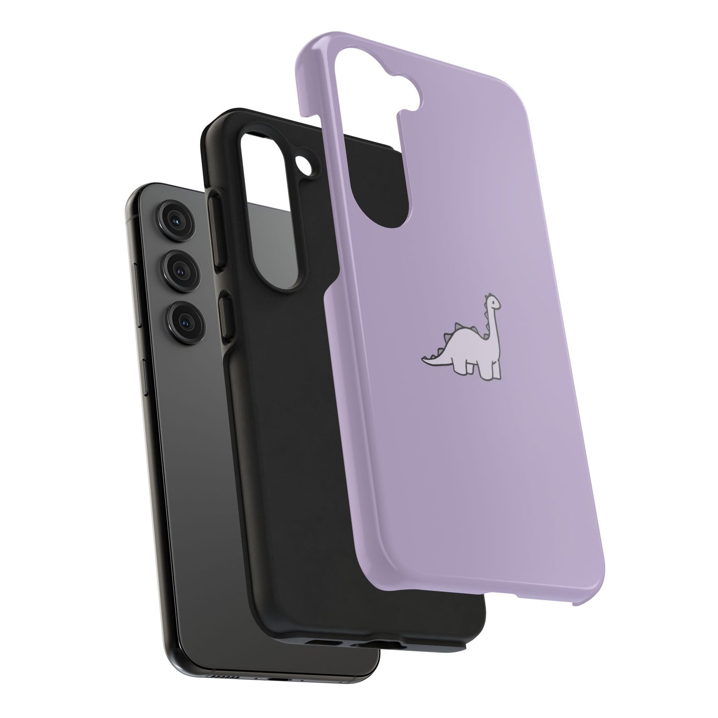 Cute Dinosaur Tough Phone Cases, Kid-Friendly Phone Covers, Dinosaur Gifts for Kids, Purple Phone Accessories, Durable Cases