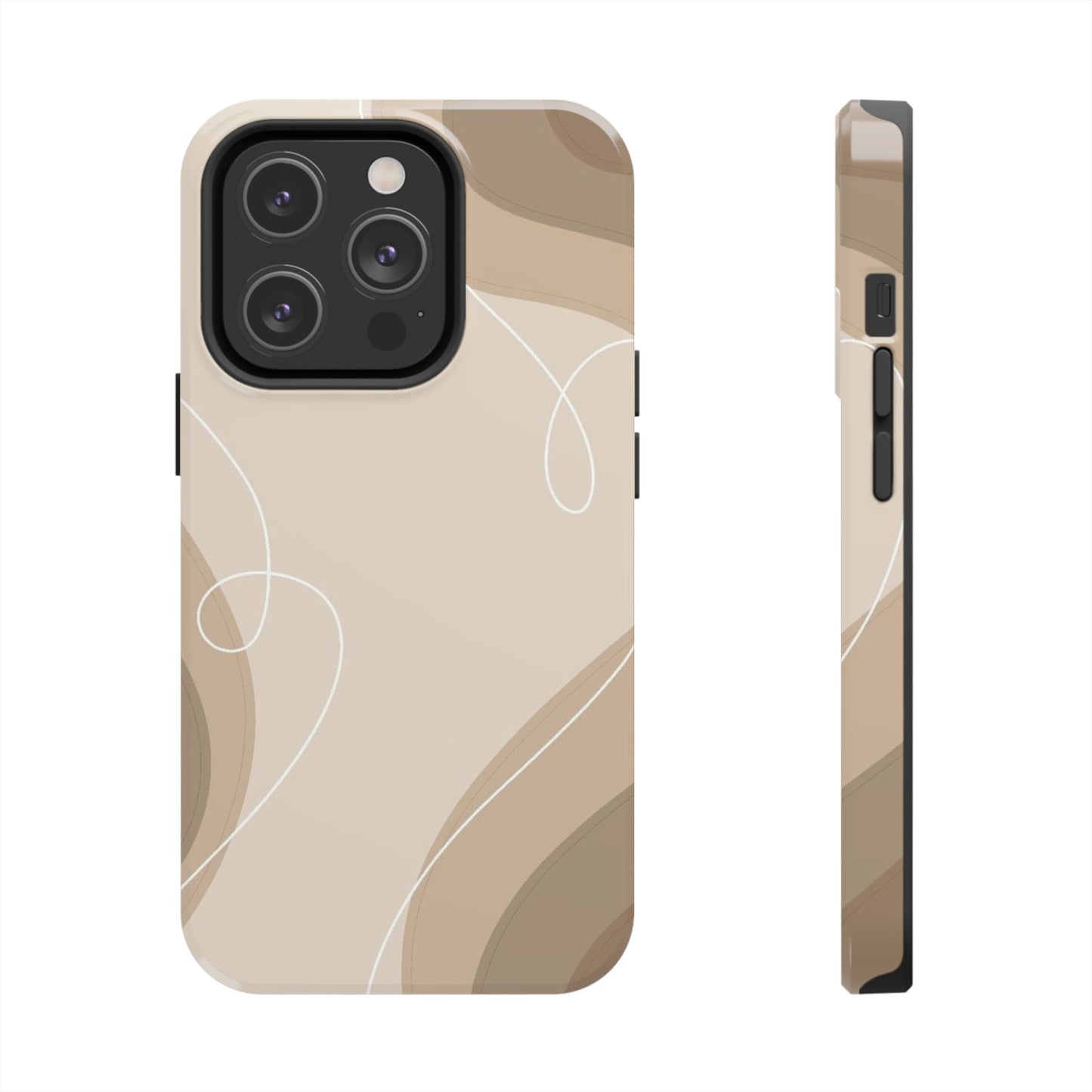 Abstract Wave Tough Phone Cases, Modern Phone Covers, Stylish Protective Cases, Gift for Her, Minimalist Design