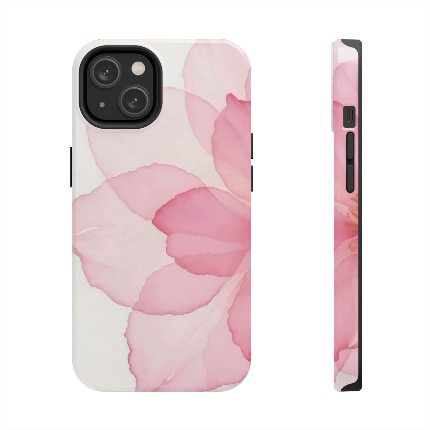 Floral Tough Phone Cases, Durable Phone Cover, Pink Flower Design, Gift for Her, Elegant Phone Accessory, Protect Your Phone