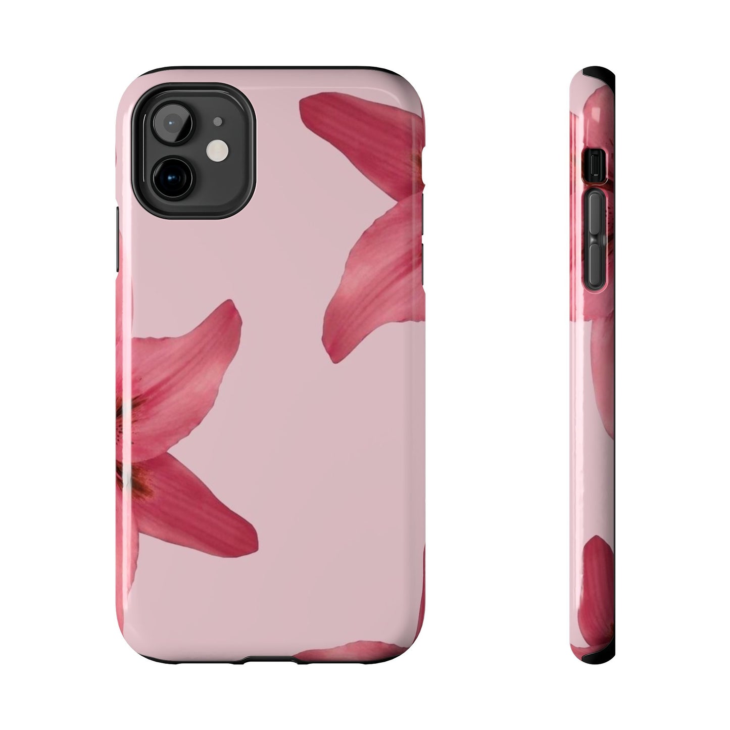 Stylish Floral Phone Case - Tough & Durable, Pink Lily Design, Perfect for Flower Lovers, Gift for Her, Seasonal Accessory, Phone Protection