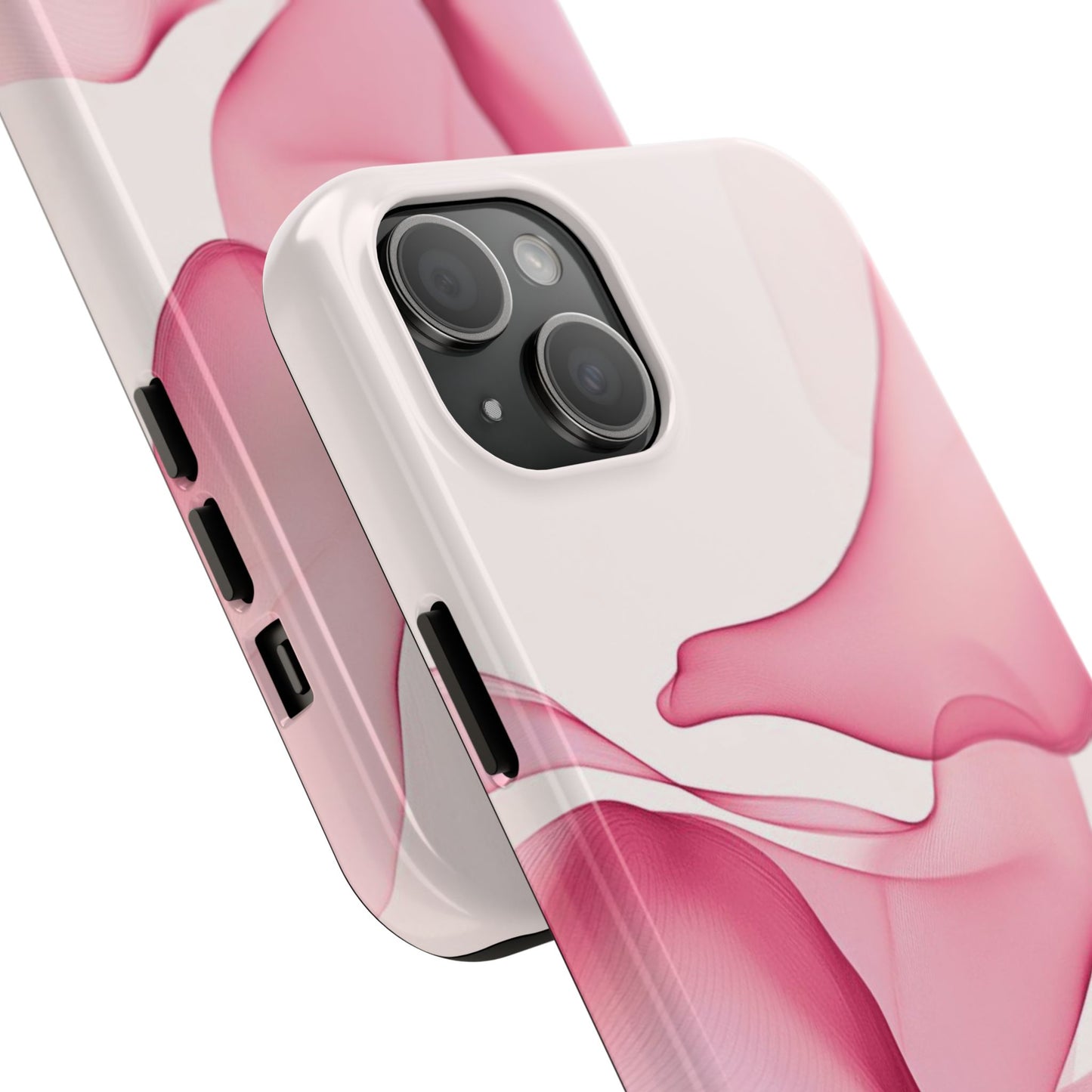 Elegant Tough Phone Cases | Stylish Shockproof Covers for Women | Trendy Gift for Birthdays, Holidays, or Any Occasion, Pink Flow Design