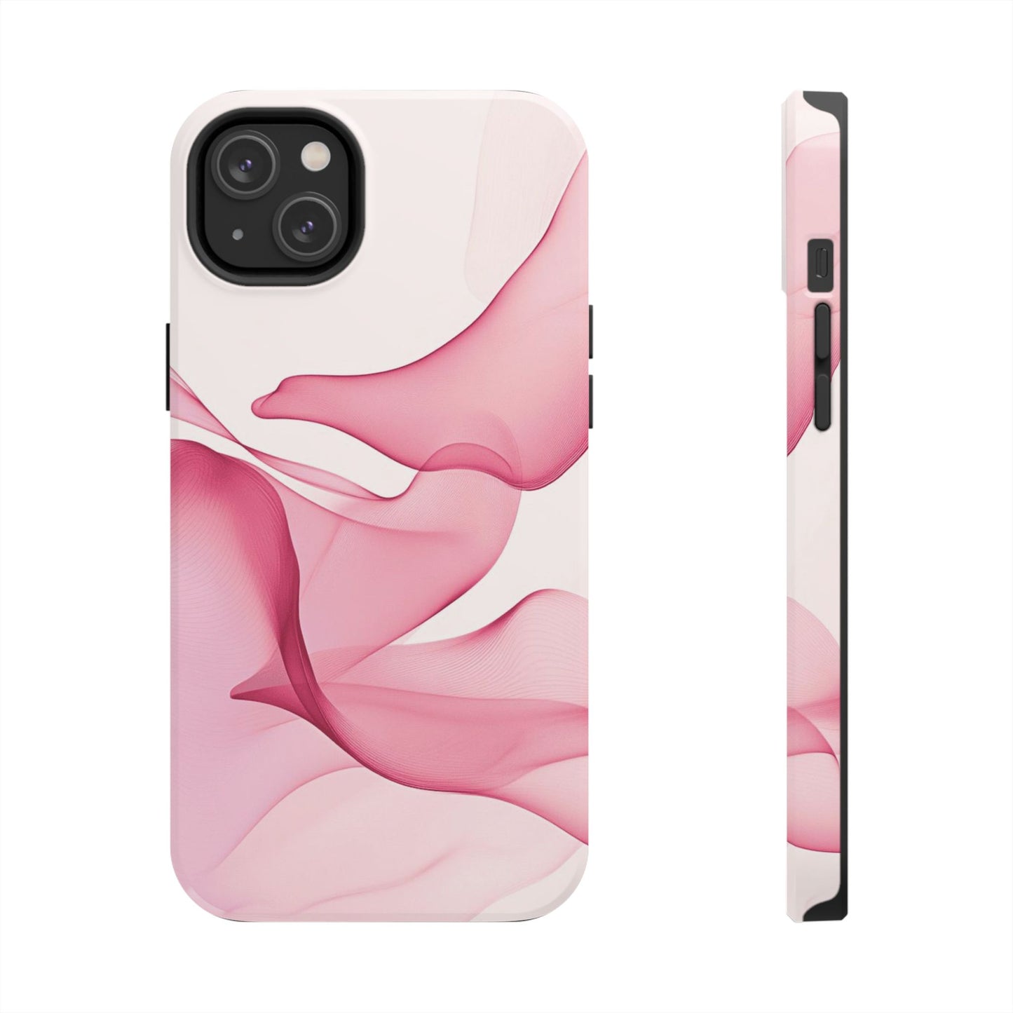 Elegant Tough Phone Cases | Stylish Shockproof Covers for Women | Trendy Gift for Birthdays, Holidays, or Any Occasion, Pink Flow Design