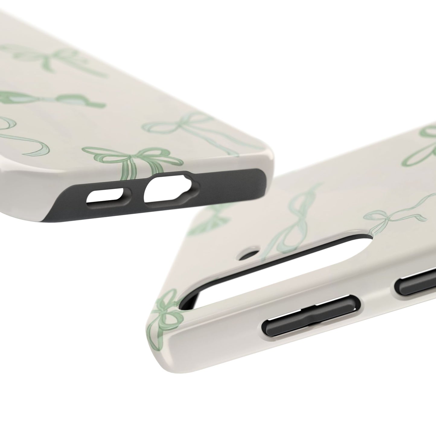 Delicate Bow Phone Cases, Floral Phone Covers, Cute Tech Accessories, Gift for Her, Pastel Aesthetic, Birthday Gifts