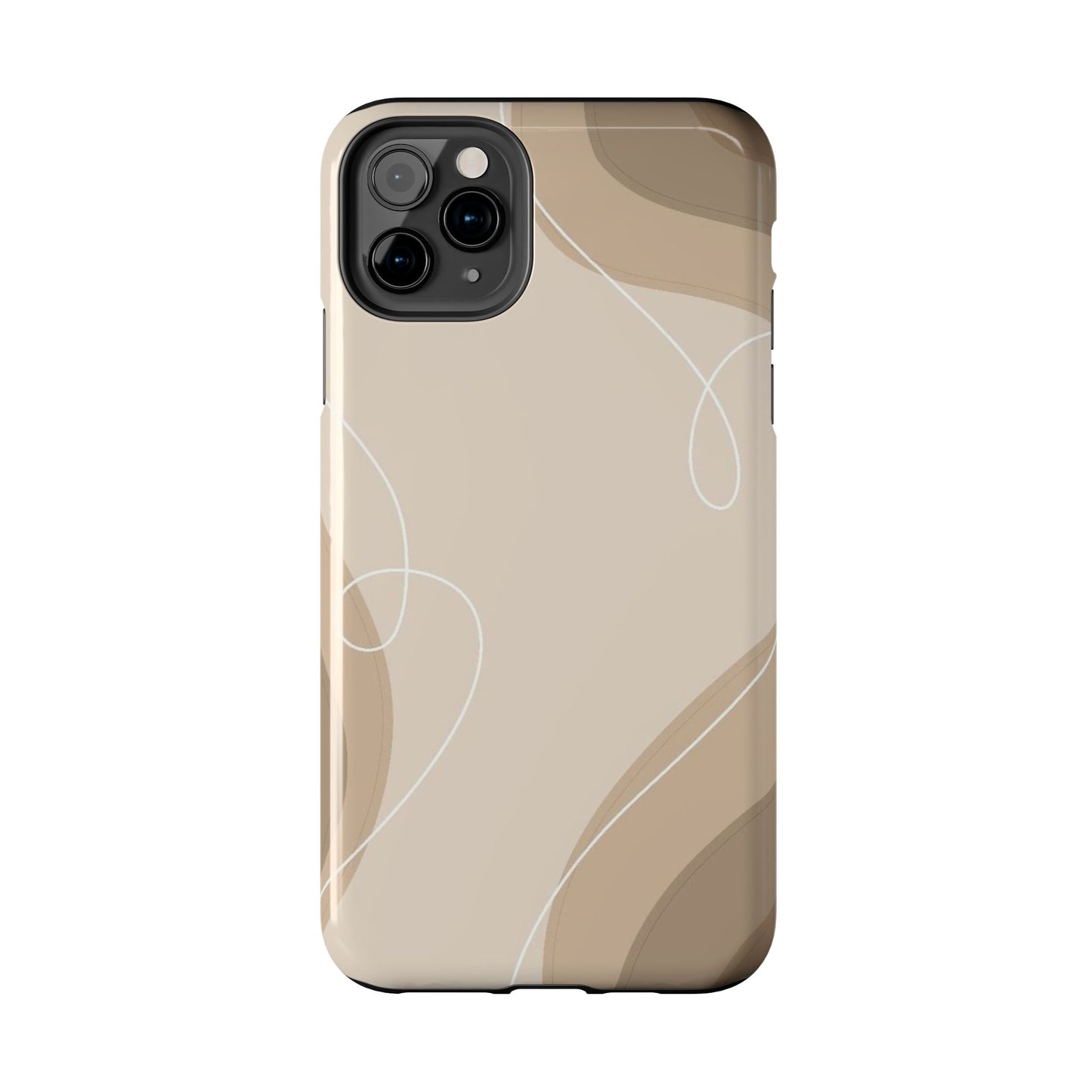 Abstract Wave Tough Phone Cases, Modern Phone Covers, Stylish Protective Cases, Gift for Her, Minimalist Design