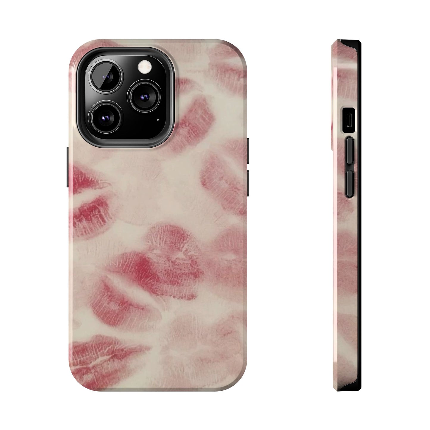Stylish Kiss Print Phone Cases | Chic Mobile Covers for Trendy Users, Gift for Her, Protective Case, Birthday Present, Valentine's Day