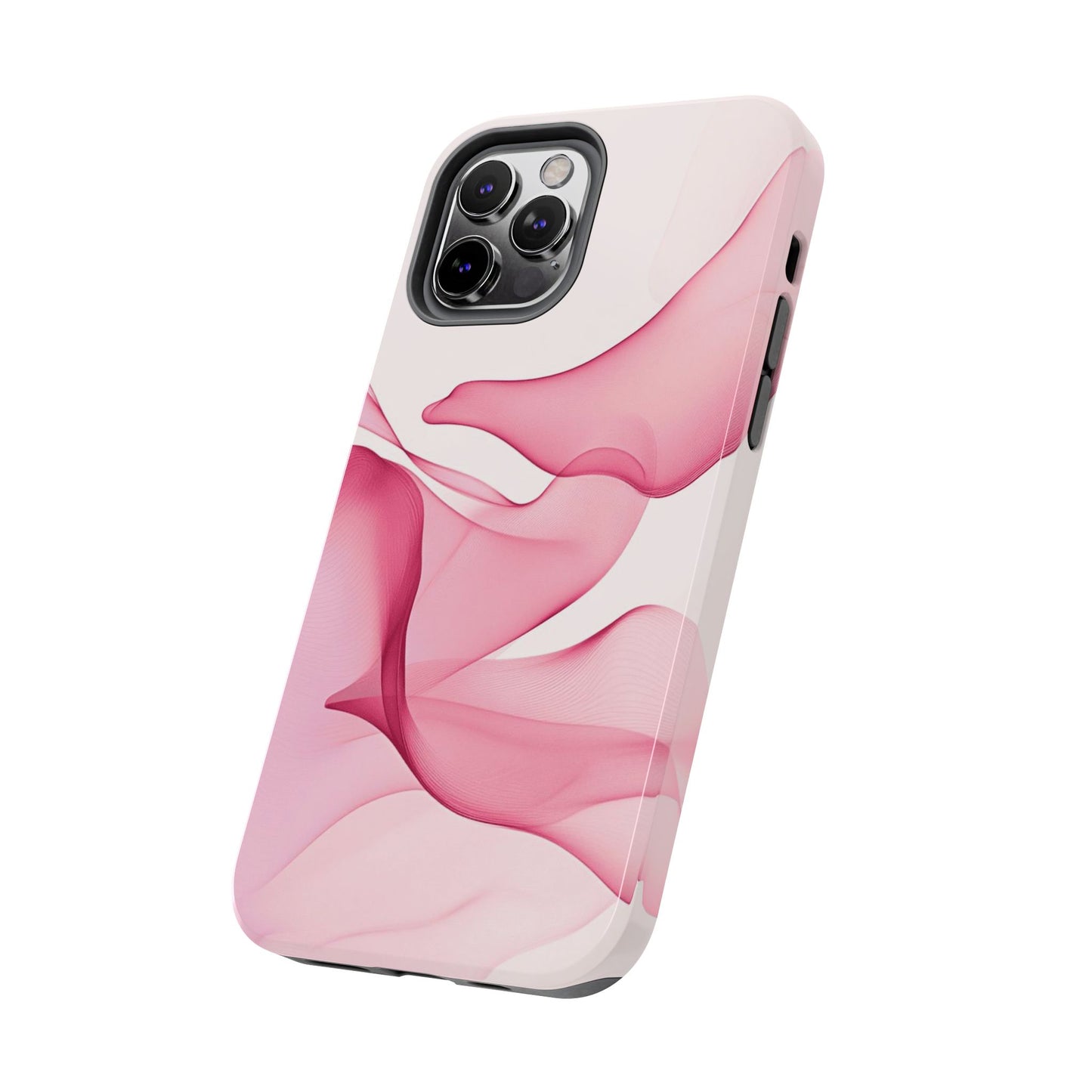 Elegant Tough Phone Cases | Stylish Shockproof Covers for Women | Trendy Gift for Birthdays, Holidays, or Any Occasion, Pink Flow Design