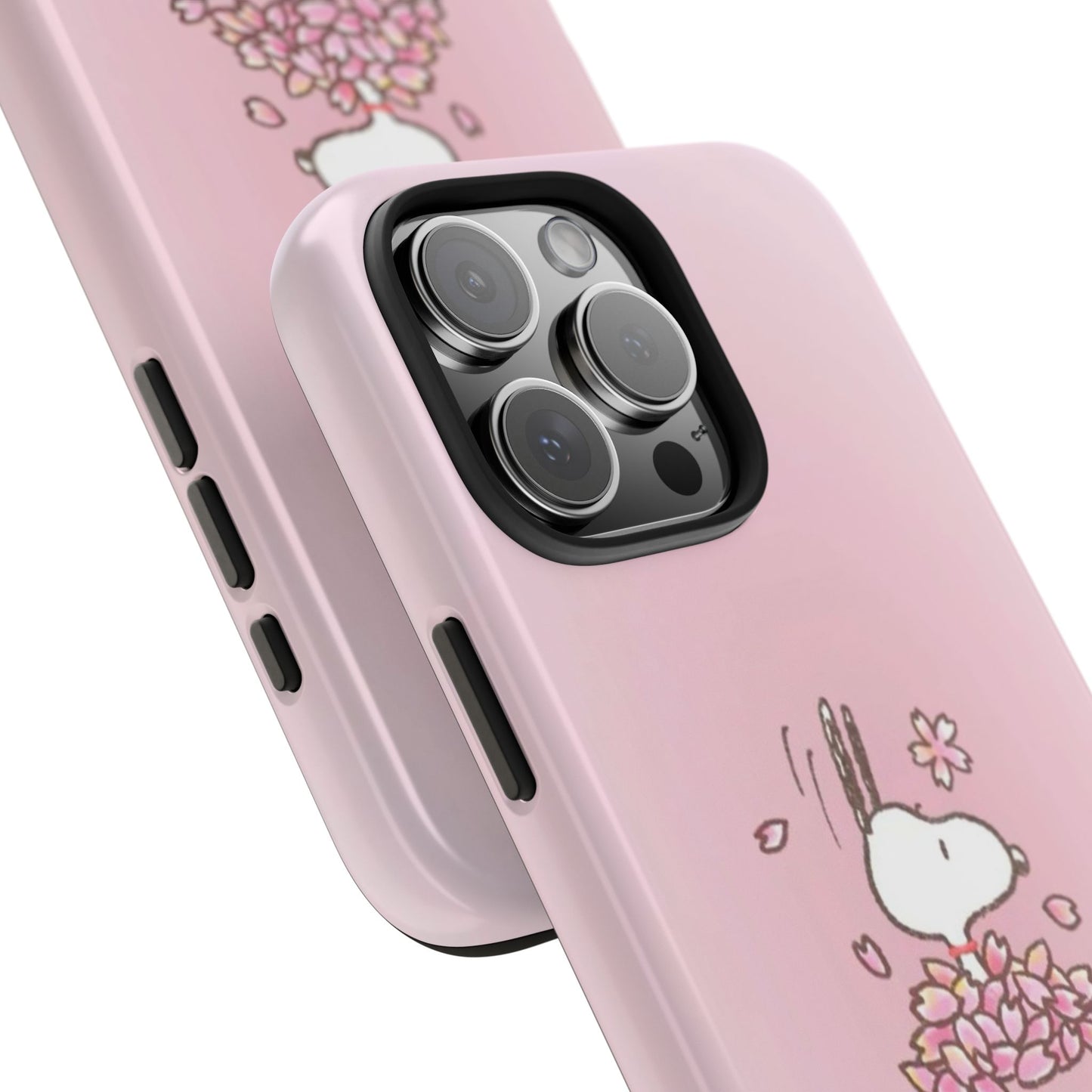 Cute Bunny Floral Tough Phone Cases, Spring Accessories, Gift for Her, Durable Cell Case, Pet Lovers, Unique Spring Decor