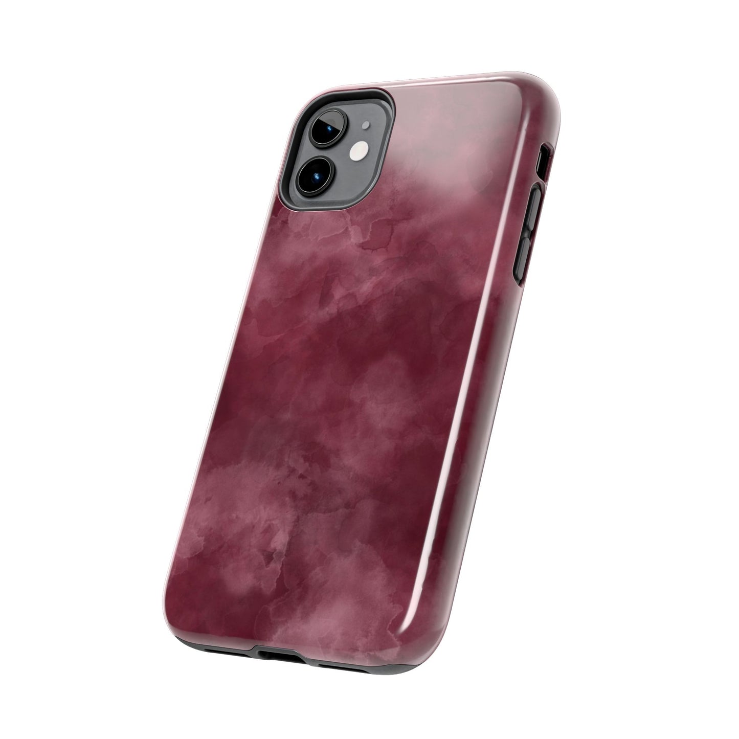 Elegant Burgundy Tough Phone Cases, Stylish Phone Cover, Durable Phone Protector, Unique Gift, Trendy Tech Accessories