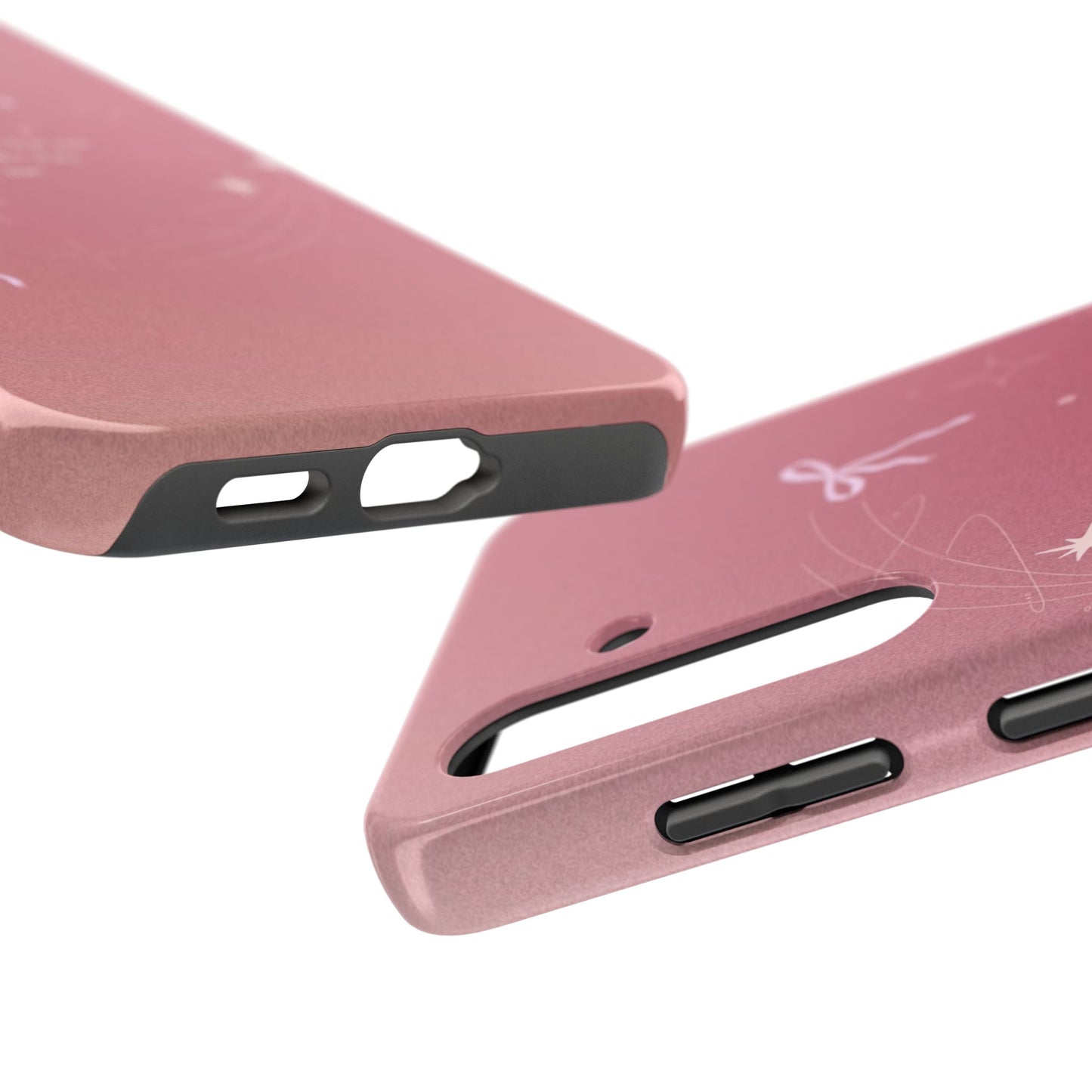 Inspirational Tough Phone Cases - Pink with Stars, Sturdy Protection, Gifts for Her, Motivational Quotes, Everyday Use
