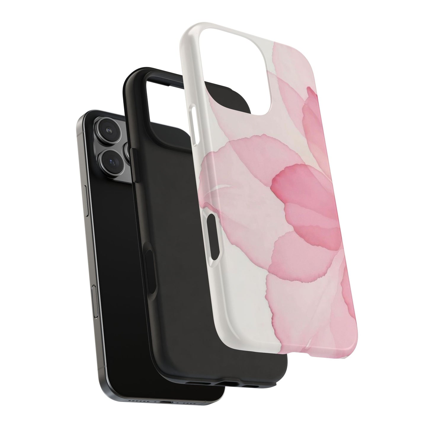 Floral Tough Phone Cases, Durable Phone Cover, Pink Flower Design, Gift for Her, Elegant Phone Accessory, Protect Your Phone
