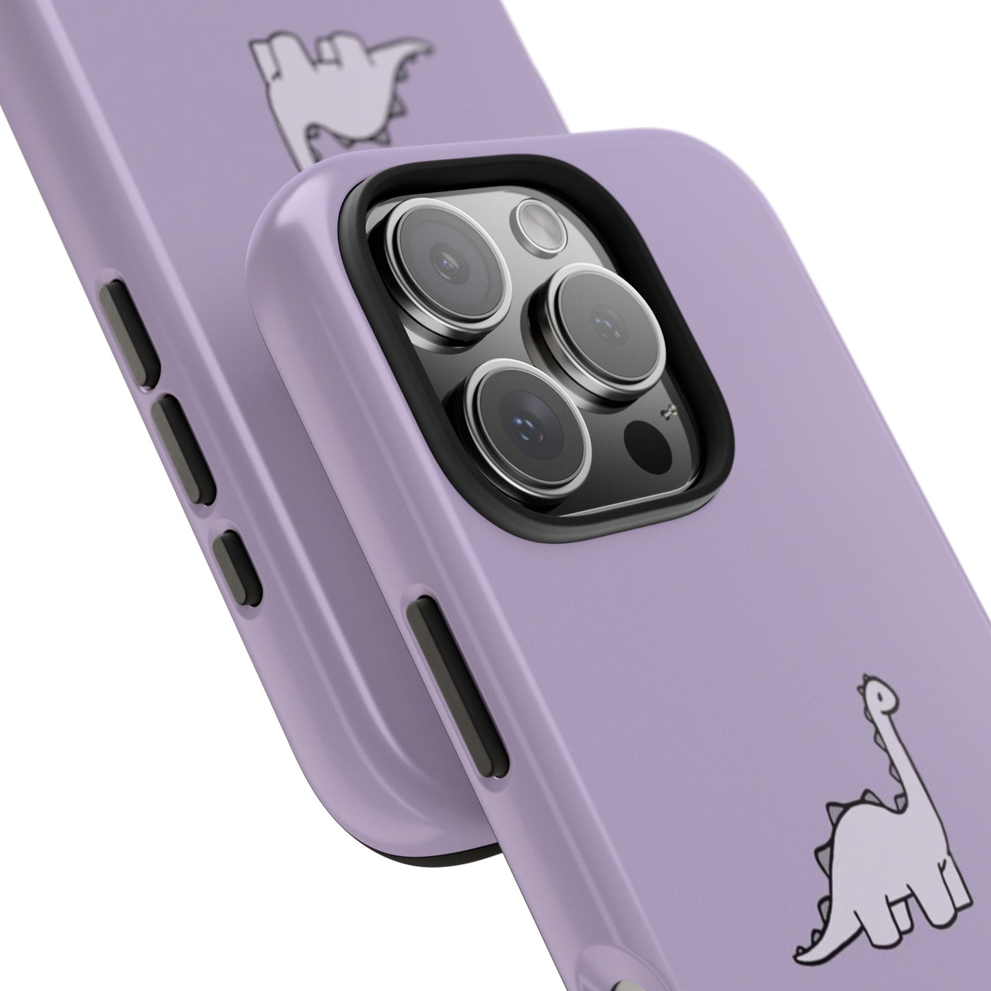 Cute Dinosaur Tough Phone Cases, Kid-Friendly Phone Covers, Dinosaur Gifts for Kids, Purple Phone Accessories, Durable Cases