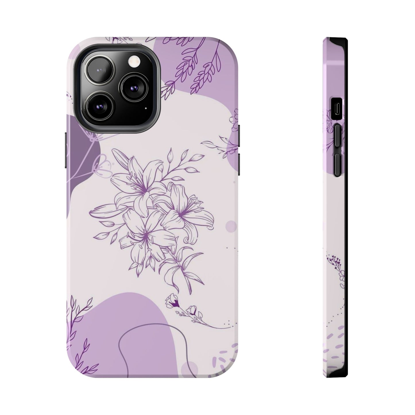 Stylish Floral Tough Phone Cases - Durable Floral Design for Women, Gift for Her, Phone Protection, Nature-Inspired Tech Accessories