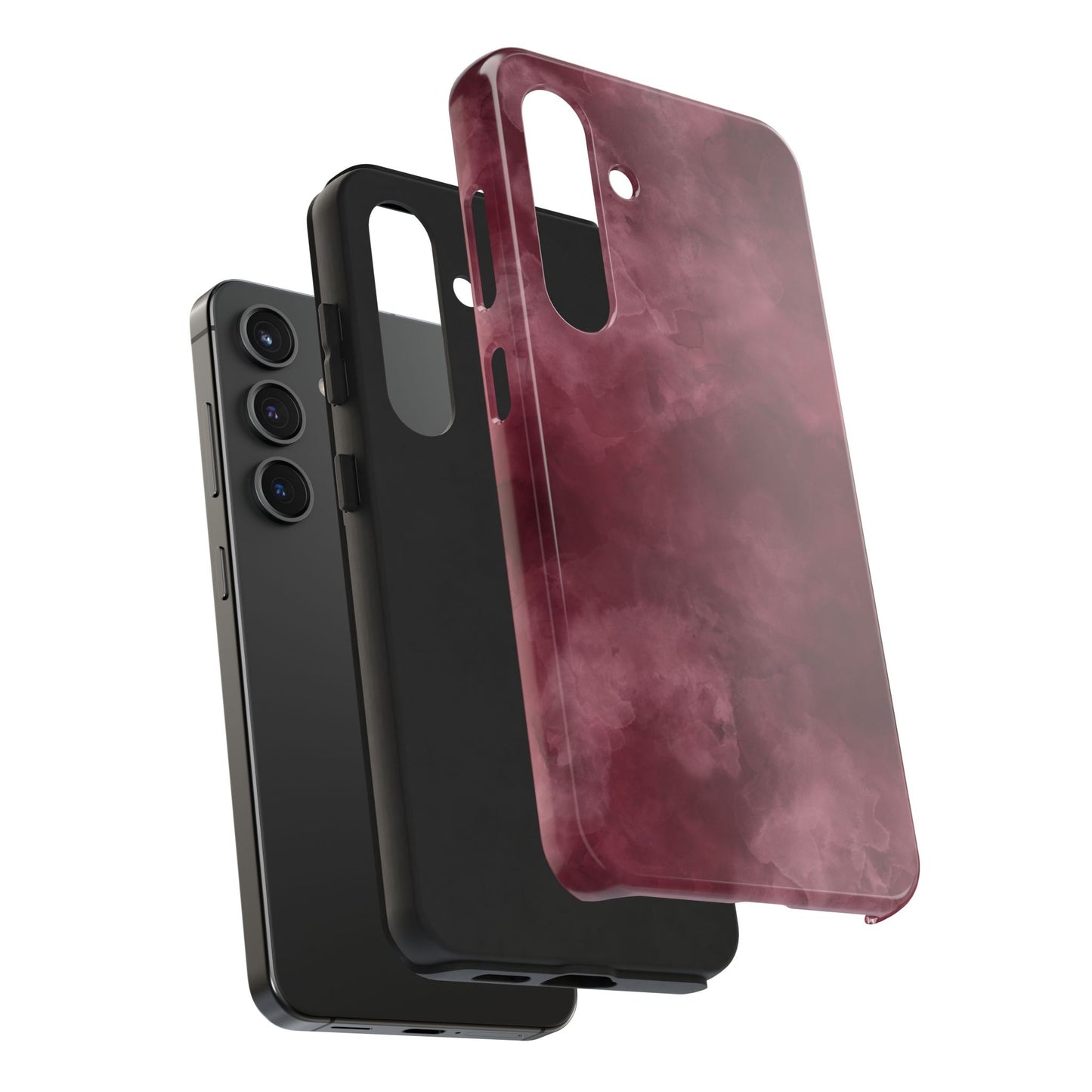 Elegant Burgundy Tough Phone Cases, Stylish Phone Cover, Durable Phone Protector, Unique Gift, Trendy Tech Accessories