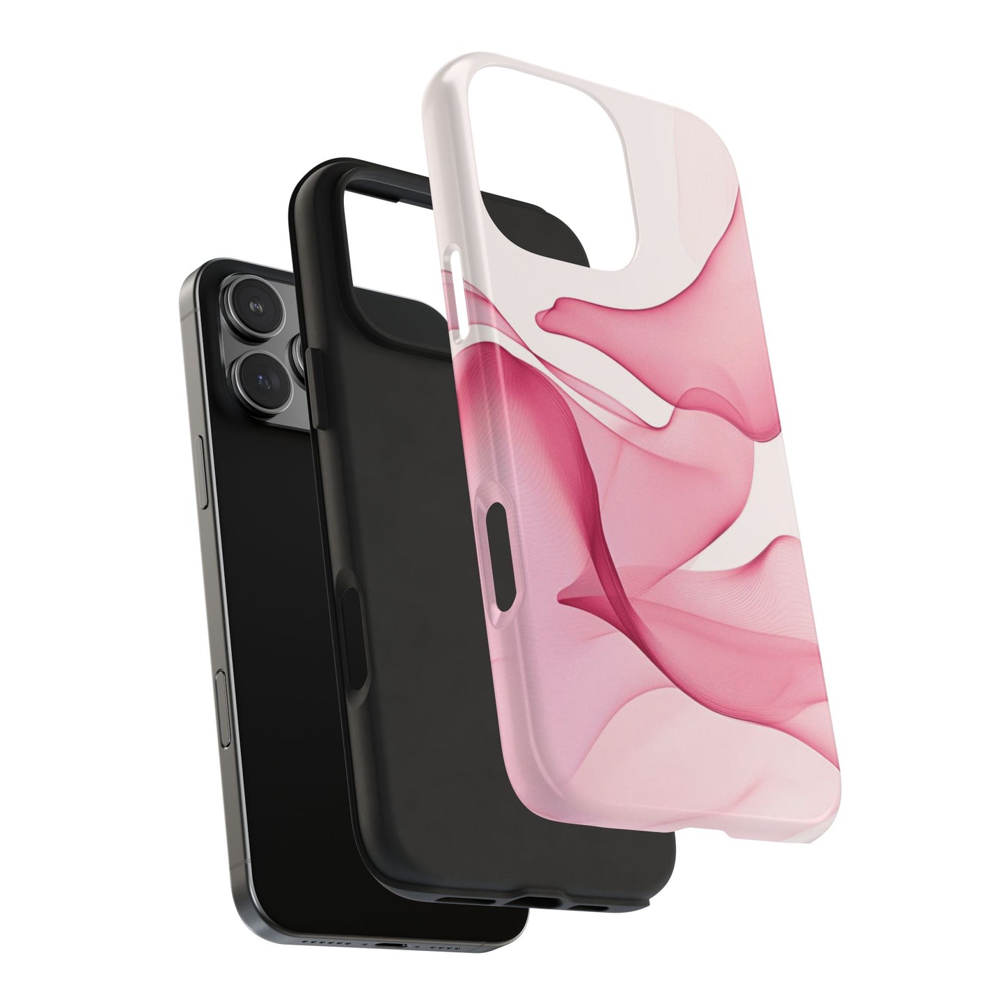 Elegant Tough Phone Cases | Stylish Shockproof Covers for Women | Trendy Gift for Birthdays, Holidays, or Any Occasion, Pink Flow Design