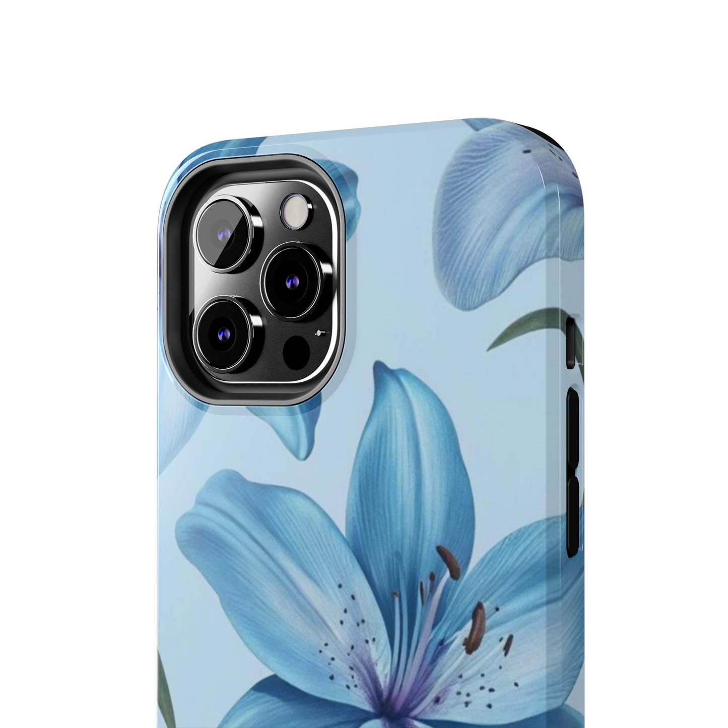 Blue Floral Tough Phone Cases, Floral Phone Cover, Gift for Her, Summer Aesthetic, Smartphone Protector, Durable Case