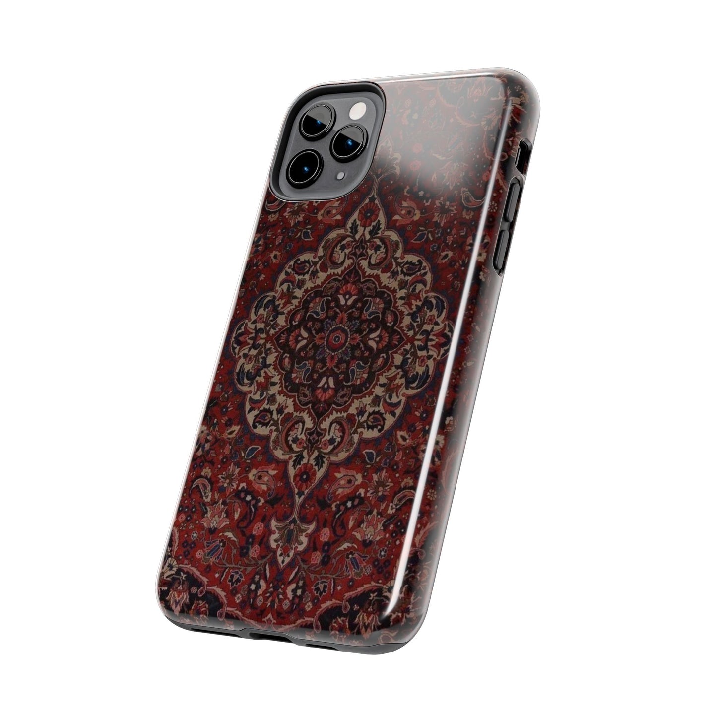 Bohemian Rug Pattern Tough Phone Case, Boho Chic Accessory, Stylish Phone Protection, Unique Gift Idea, Trendy Tech Gear