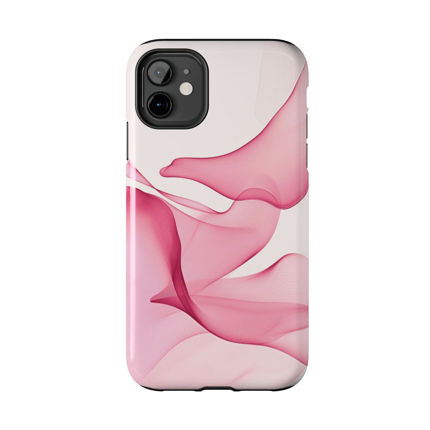 Elegant Tough Phone Cases | Stylish Shockproof Covers for Women | Trendy Gift for Birthdays, Holidays, or Any Occasion, Pink Flow Design