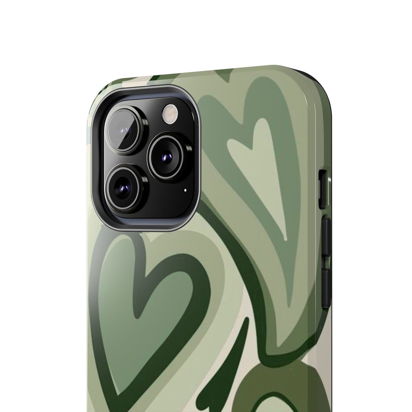 Heartfelt Patterned Tough Phone Cases, Cute Phone Cases, Gift for Her, Valentine's Day, Trendy Accessories, Nature-Inspired Design