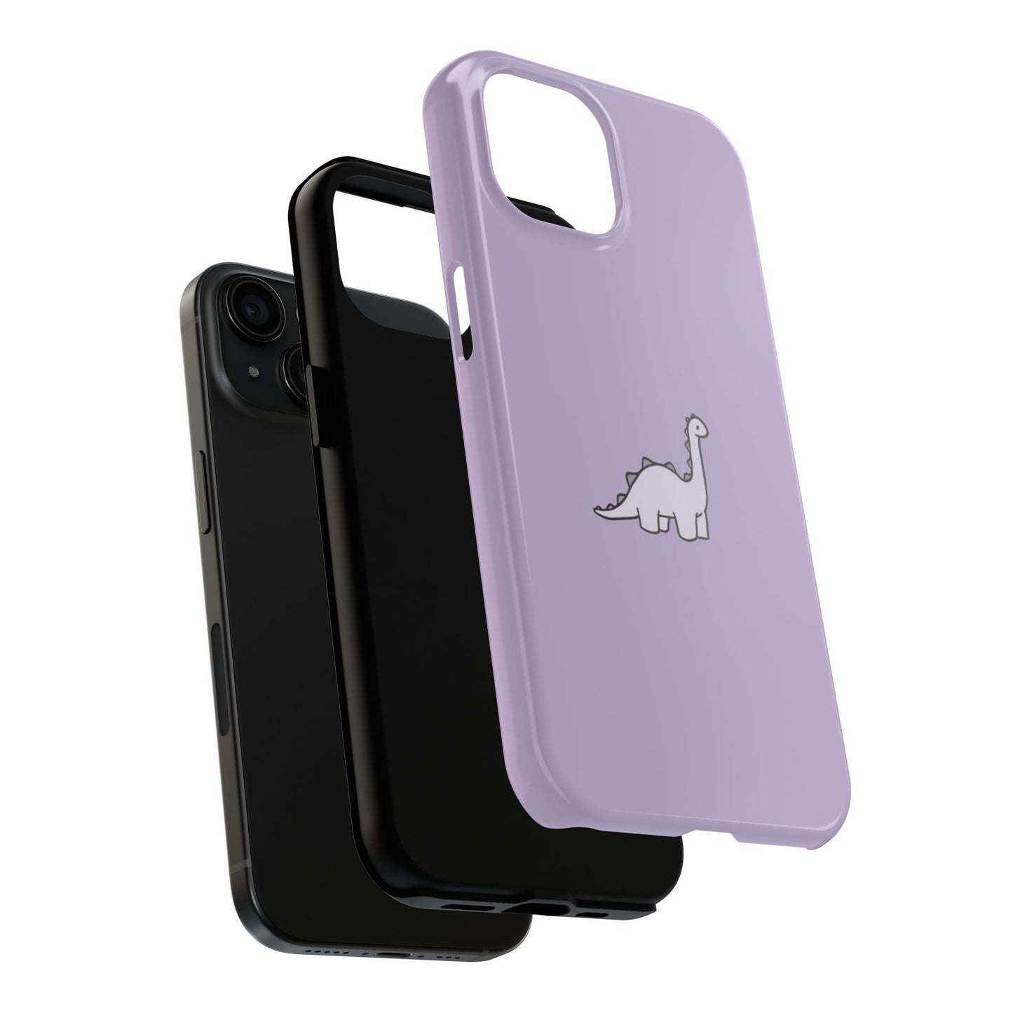 Cute Dinosaur Tough Phone Cases, Kid-Friendly Phone Covers, Dinosaur Gifts for Kids, Purple Phone Accessories, Durable Cases