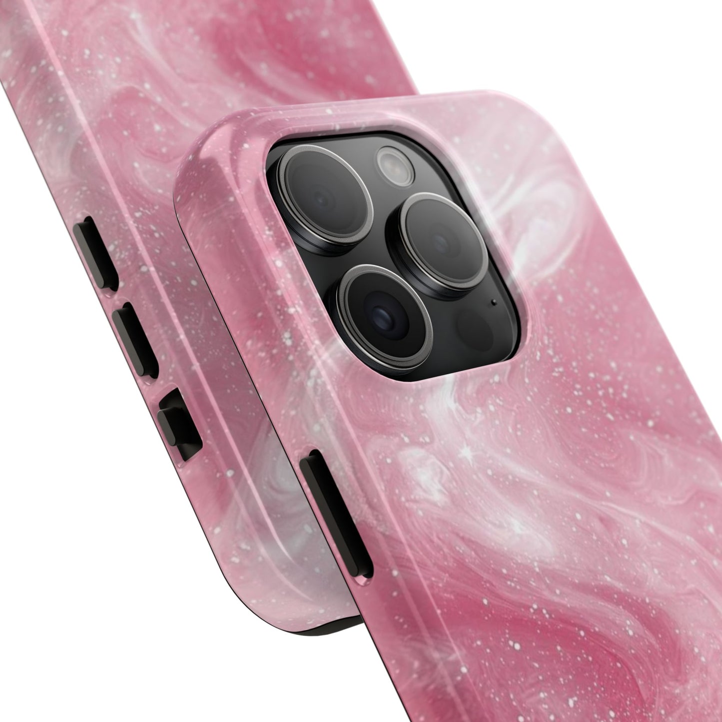 Stylish Tough Phone Cases - Pink Marble Design, Phone Cover for Women, Durable Protection, Trendy Gift, Birthday Present, Everyday Use