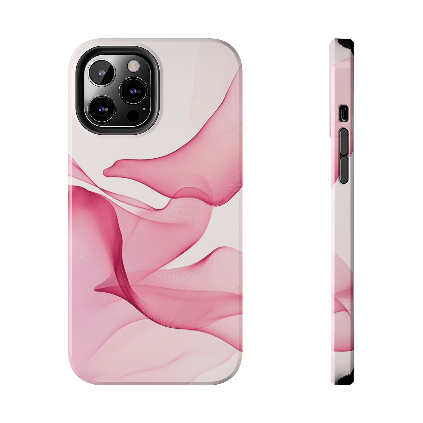 Elegant Tough Phone Cases | Stylish Shockproof Covers for Women | Trendy Gift for Birthdays, Holidays, or Any Occasion, Pink Flow Design