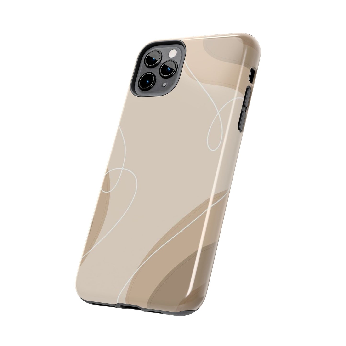 Abstract Wave Tough Phone Cases, Modern Phone Covers, Stylish Protective Cases, Gift for Her, Minimalist Design