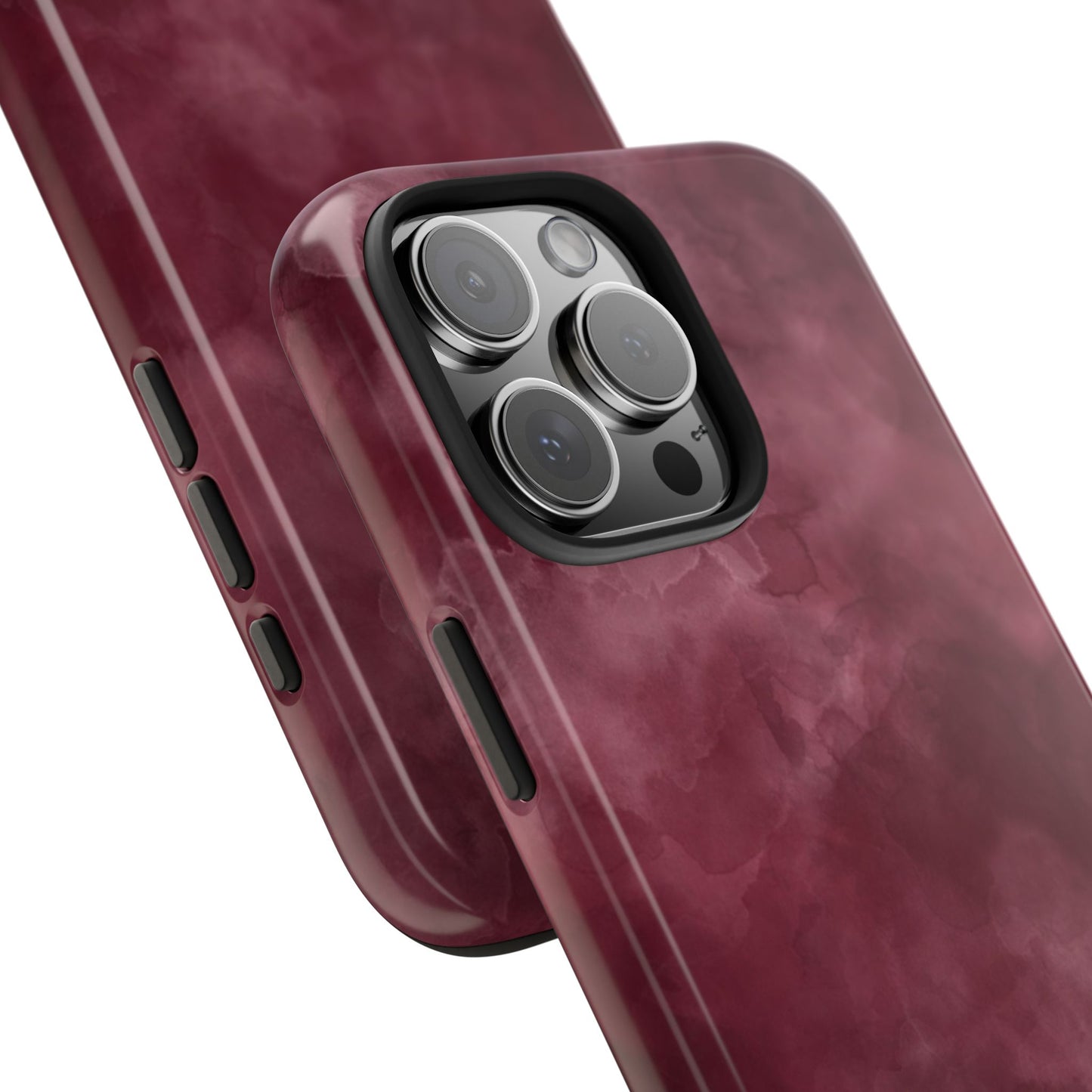 Elegant Burgundy Tough Phone Cases, Stylish Phone Cover, Durable Phone Protector, Unique Gift, Trendy Tech Accessories