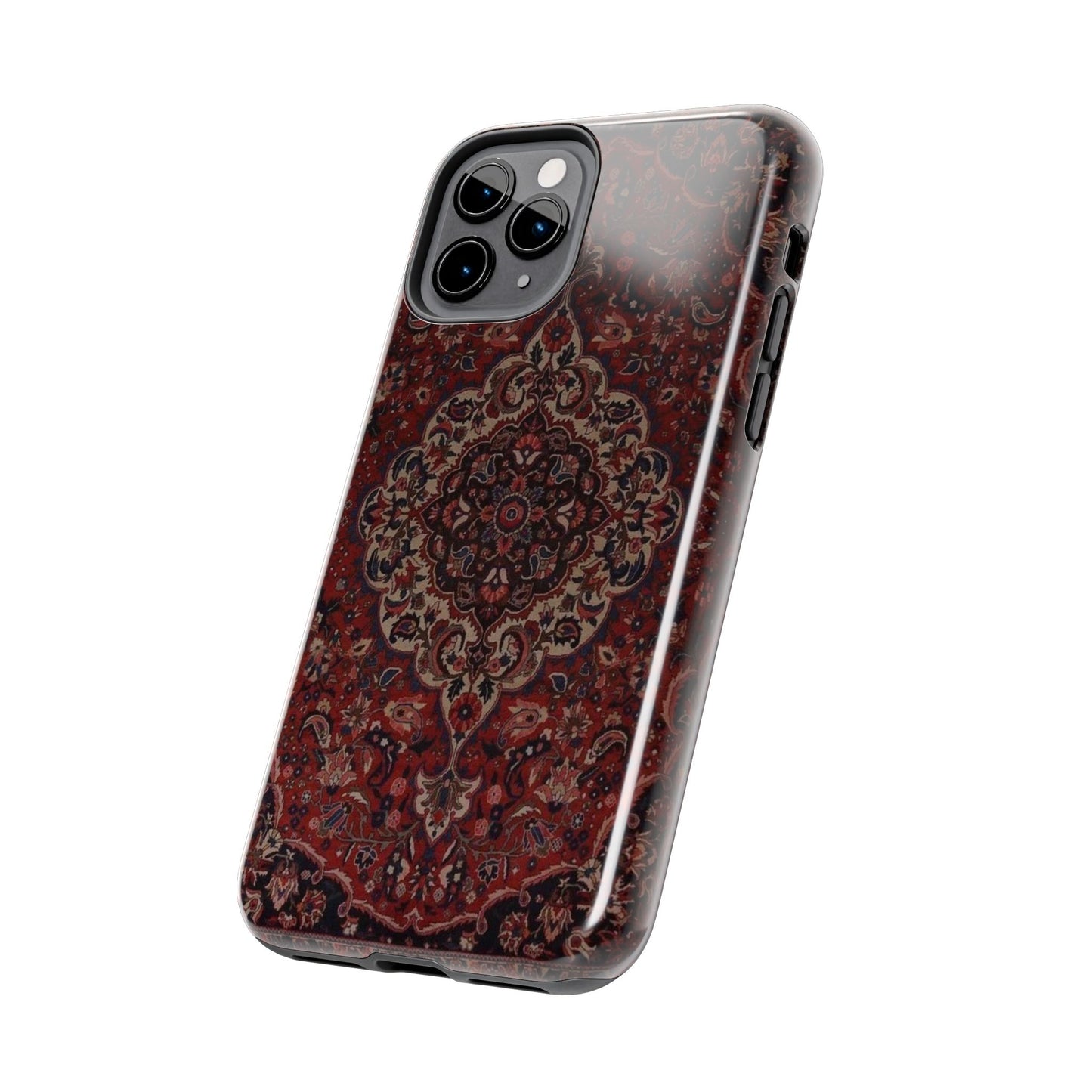 Bohemian Rug Pattern Tough Phone Case, Boho Chic Accessory, Stylish Phone Protection, Unique Gift Idea, Trendy Tech Gear