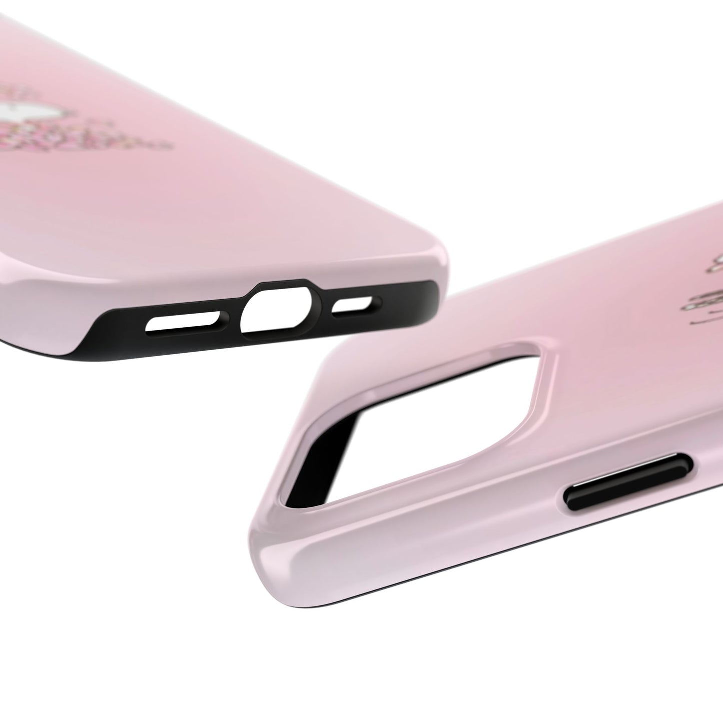 Cute Bunny Floral Tough Phone Cases, Spring Accessories, Gift for Her, Durable Cell Case, Pet Lovers, Unique Spring Decor