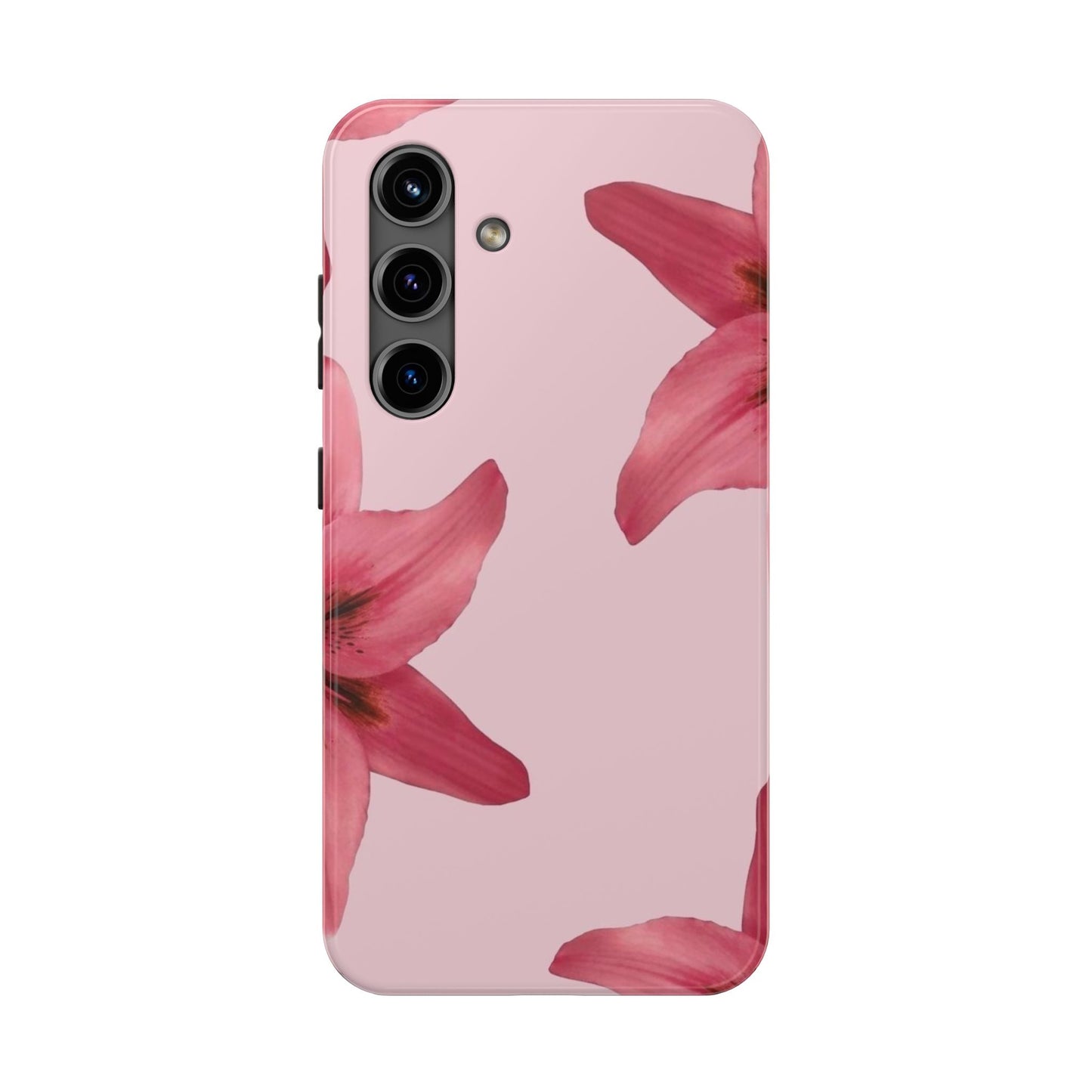 Stylish Floral Phone Case - Tough & Durable, Pink Lily Design, Perfect for Flower Lovers, Gift for Her, Seasonal Accessory, Phone Protection