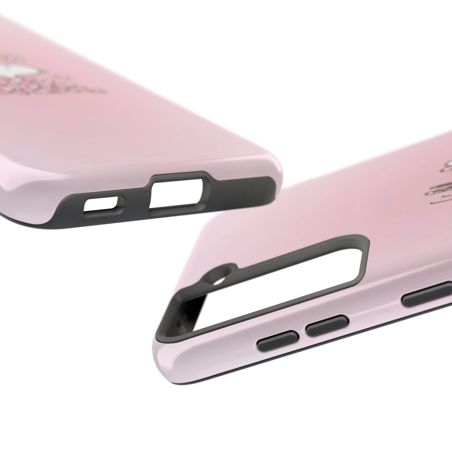 Cute Bunny Floral Tough Phone Cases, Spring Accessories, Gift for Her, Durable Cell Case, Pet Lovers, Unique Spring Decor