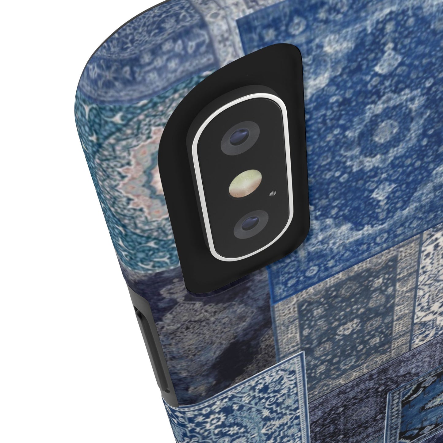 Vintage Rug Pattern Phone Cases, Tough Cases for iPhone, Stylish Smartphone Cover, Unique Gifts for Him/Her, Blue Design