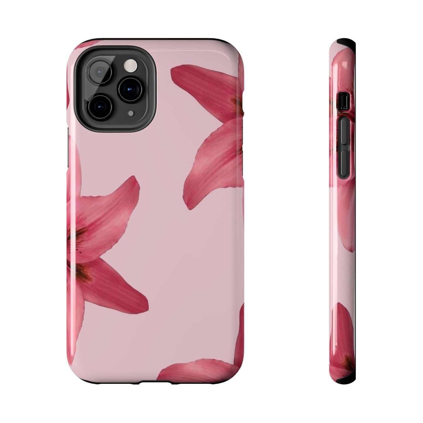 Stylish Floral Phone Case - Tough & Durable, Pink Lily Design, Perfect for Flower Lovers, Gift for Her, Seasonal Accessory, Phone Protection