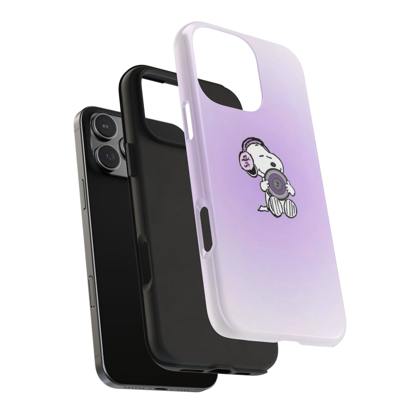 Snoopy Music Lover Phone Case, Cute Tough Phone Case, Gifts for Music Lovers, Cartoon Phone Covers, Vibrant Phone Accessories