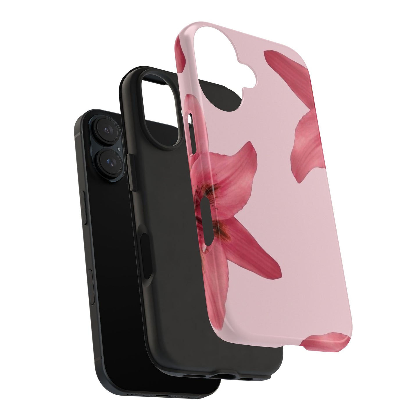 Stylish Floral Phone Case - Tough & Durable, Pink Lily Design, Perfect for Flower Lovers, Gift for Her, Seasonal Accessory, Phone Protection