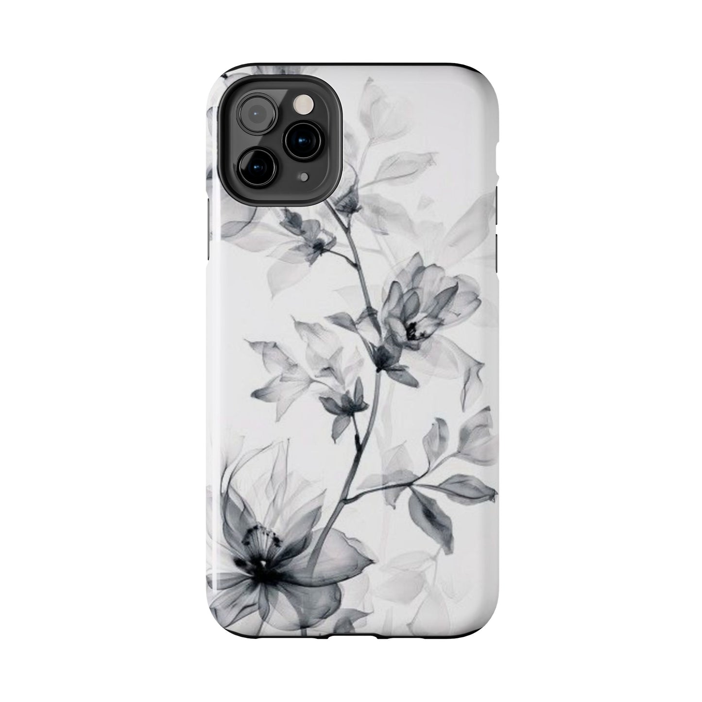 Elegant Floral Tough Phone Cases, Durable Phone Cover, Gift for Her, Protective Case, Floral Design, Stylish Accessory