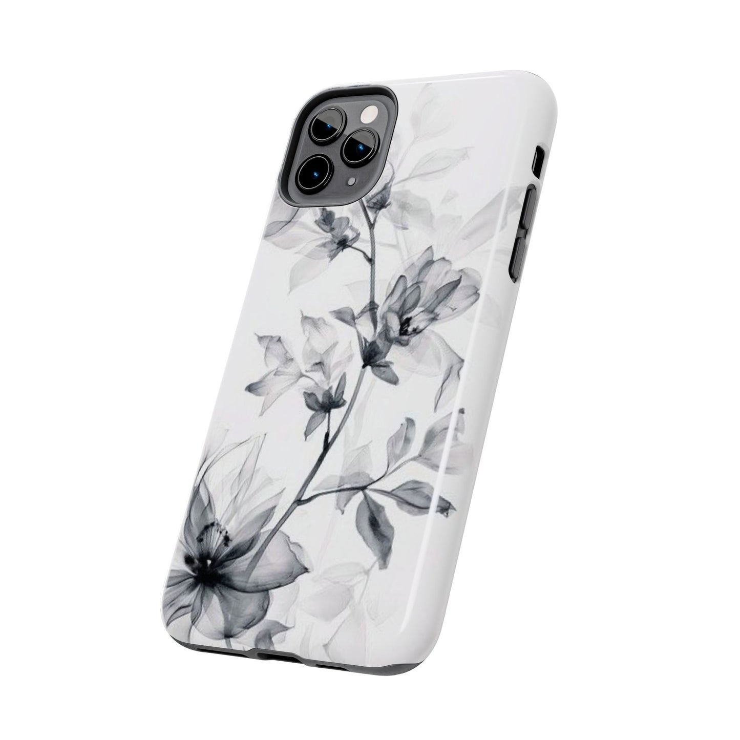 Elegant Floral Tough Phone Cases, Durable Phone Cover, Gift for Her, Protective Case, Floral Design, Stylish Accessory