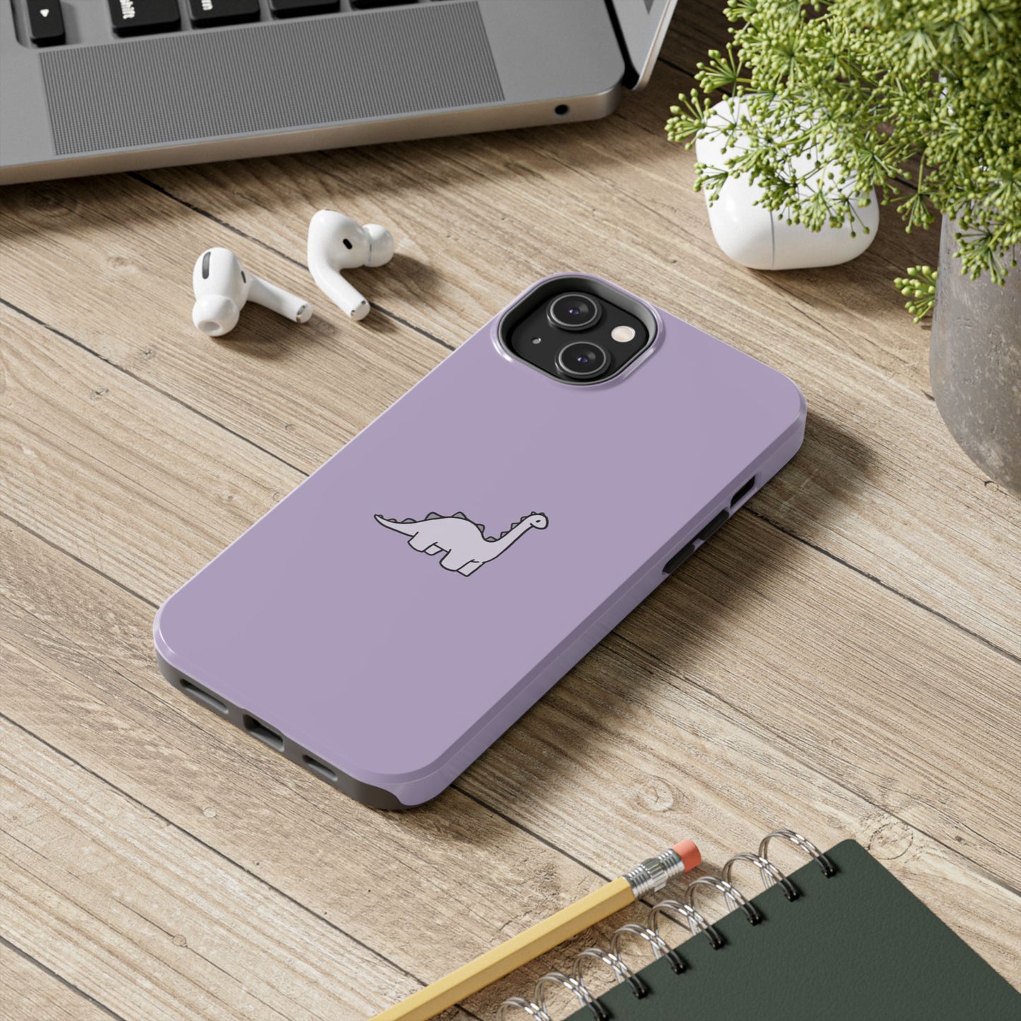 Cute Dinosaur Tough Phone Cases, Kid-Friendly Phone Covers, Dinosaur Gifts for Kids, Purple Phone Accessories, Durable Cases