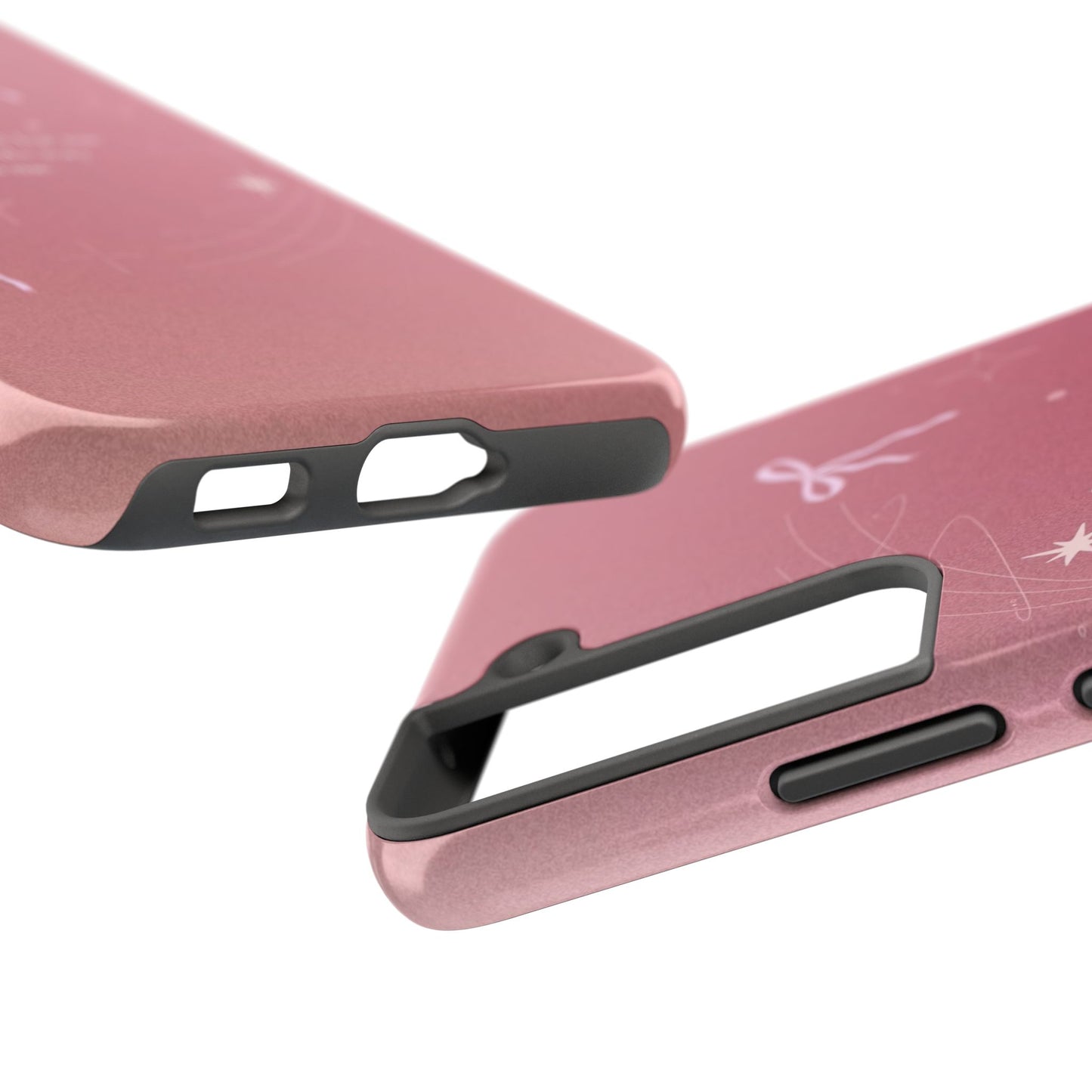 Inspirational Tough Phone Cases - Pink with Stars, Sturdy Protection, Gifts for Her, Motivational Quotes, Everyday Use